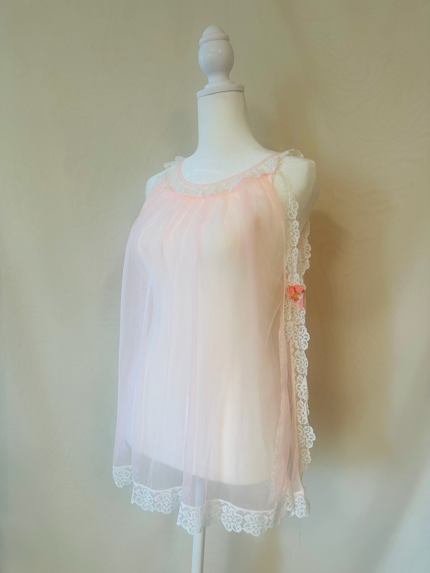 Vintage Pink Babydoll Nightgown