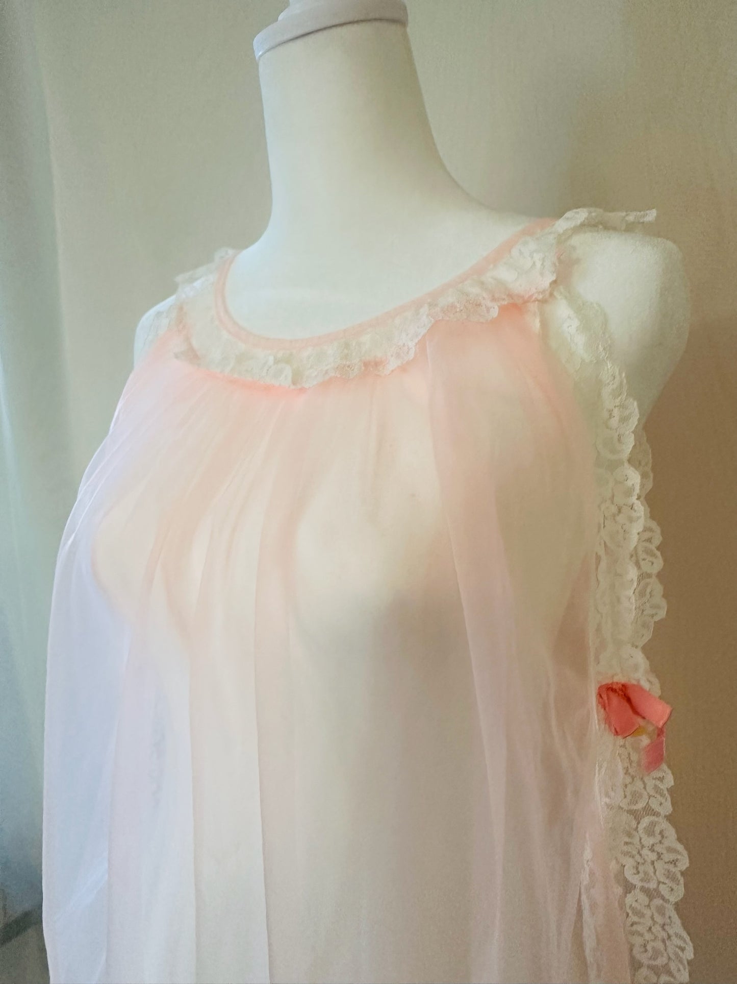 Vintage Pink Babydoll Nightgown