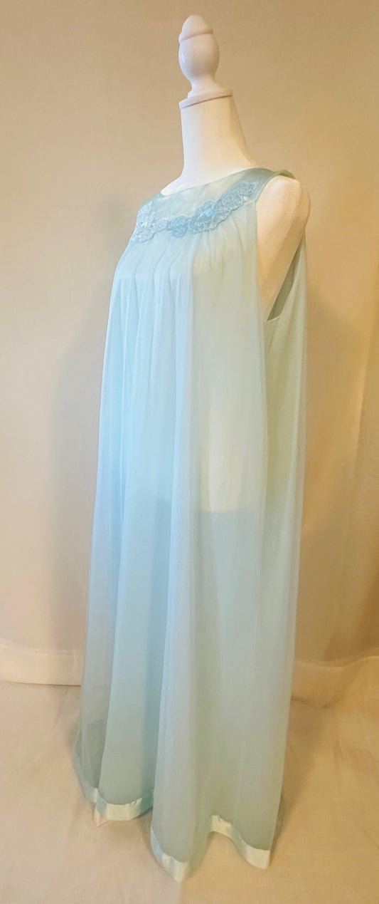Gossard Artemis Long Blue Nightgown | Size Small/Medium
