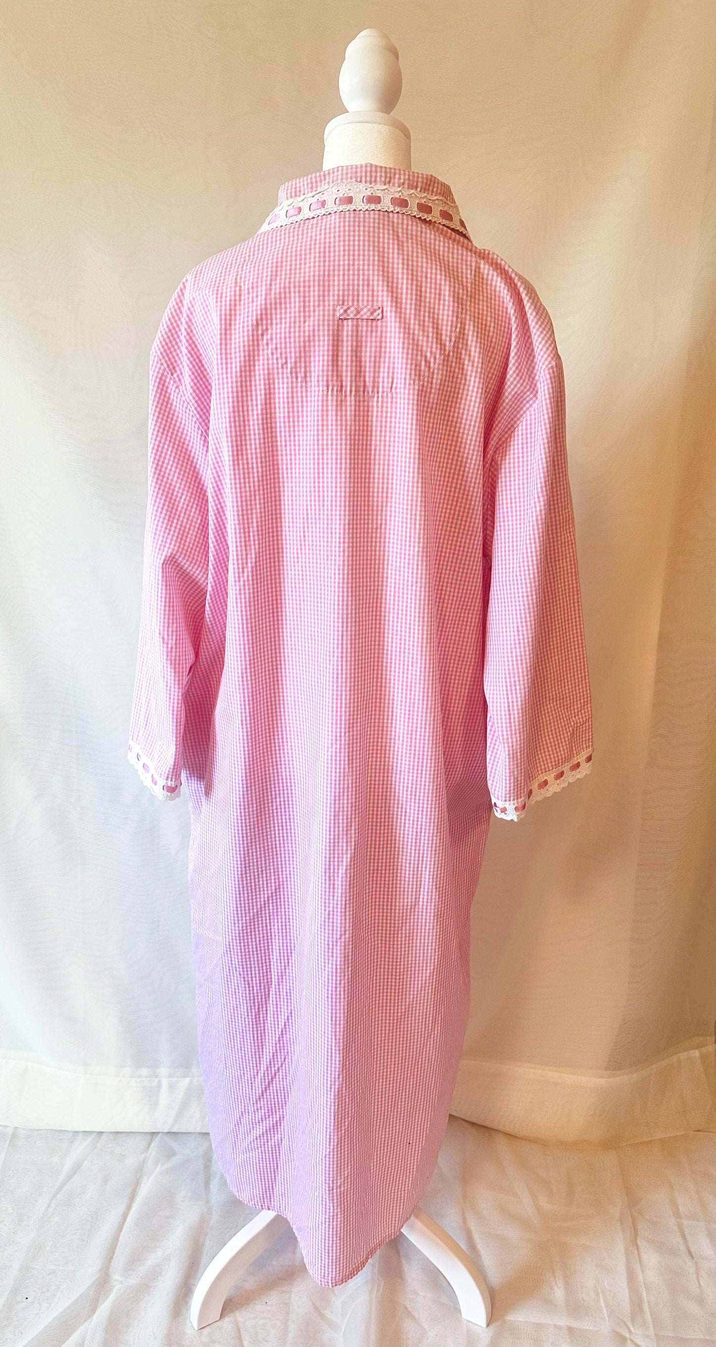 Vintage Pink Plaid Night Robe