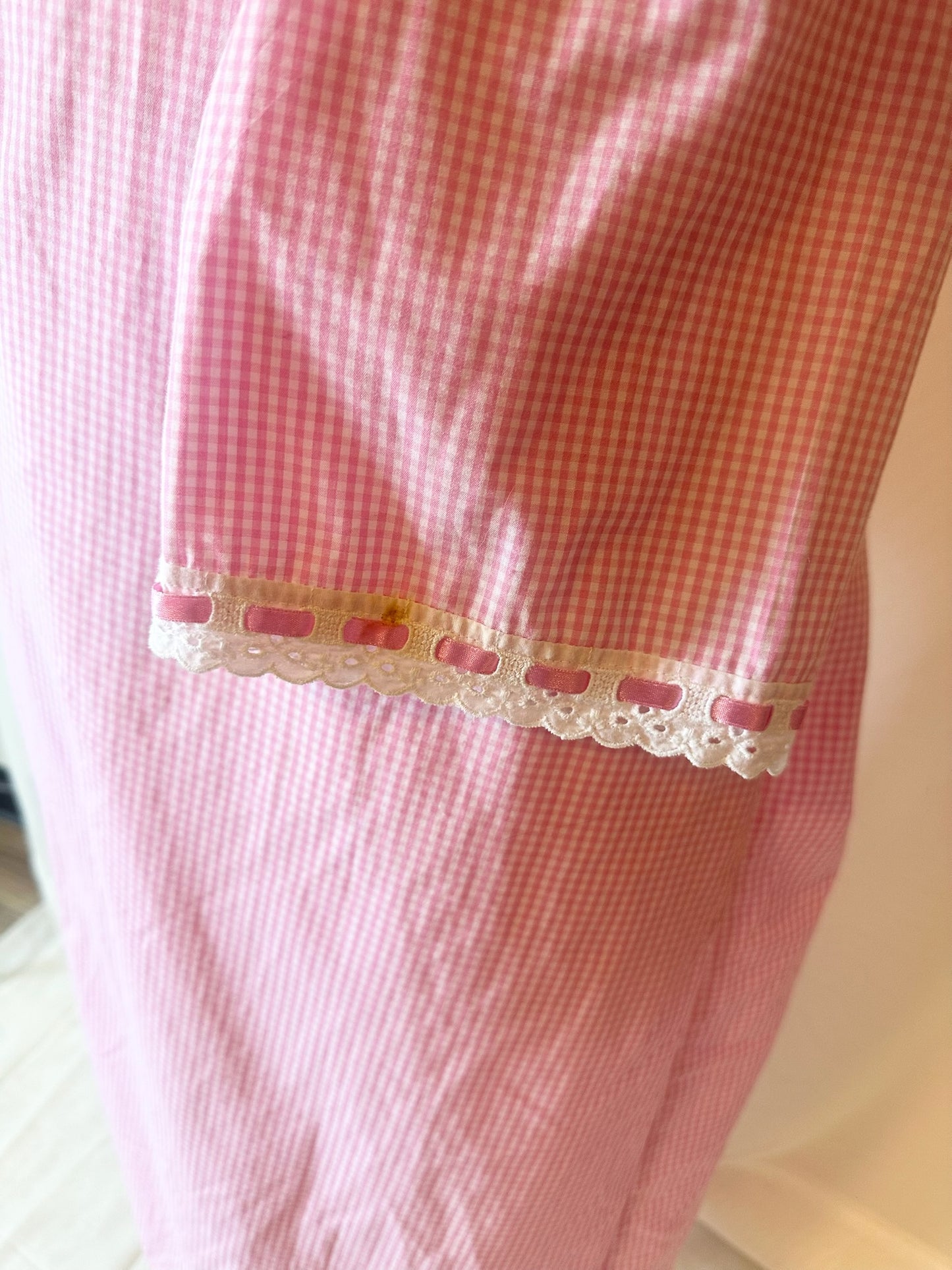 Vintage Pink Plaid Night Robe