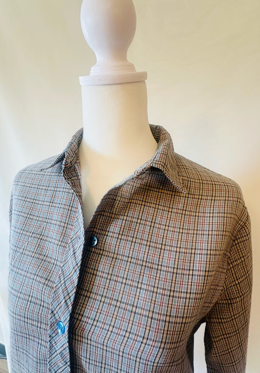 Vintage Sears Junior Boutique Plaid Button Down | Size 13