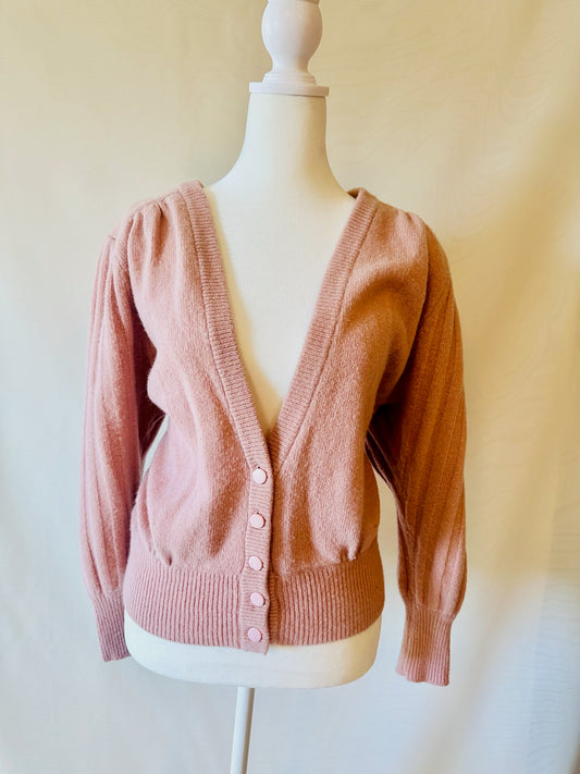 Light Pink Vintage Cardigan | Size Large