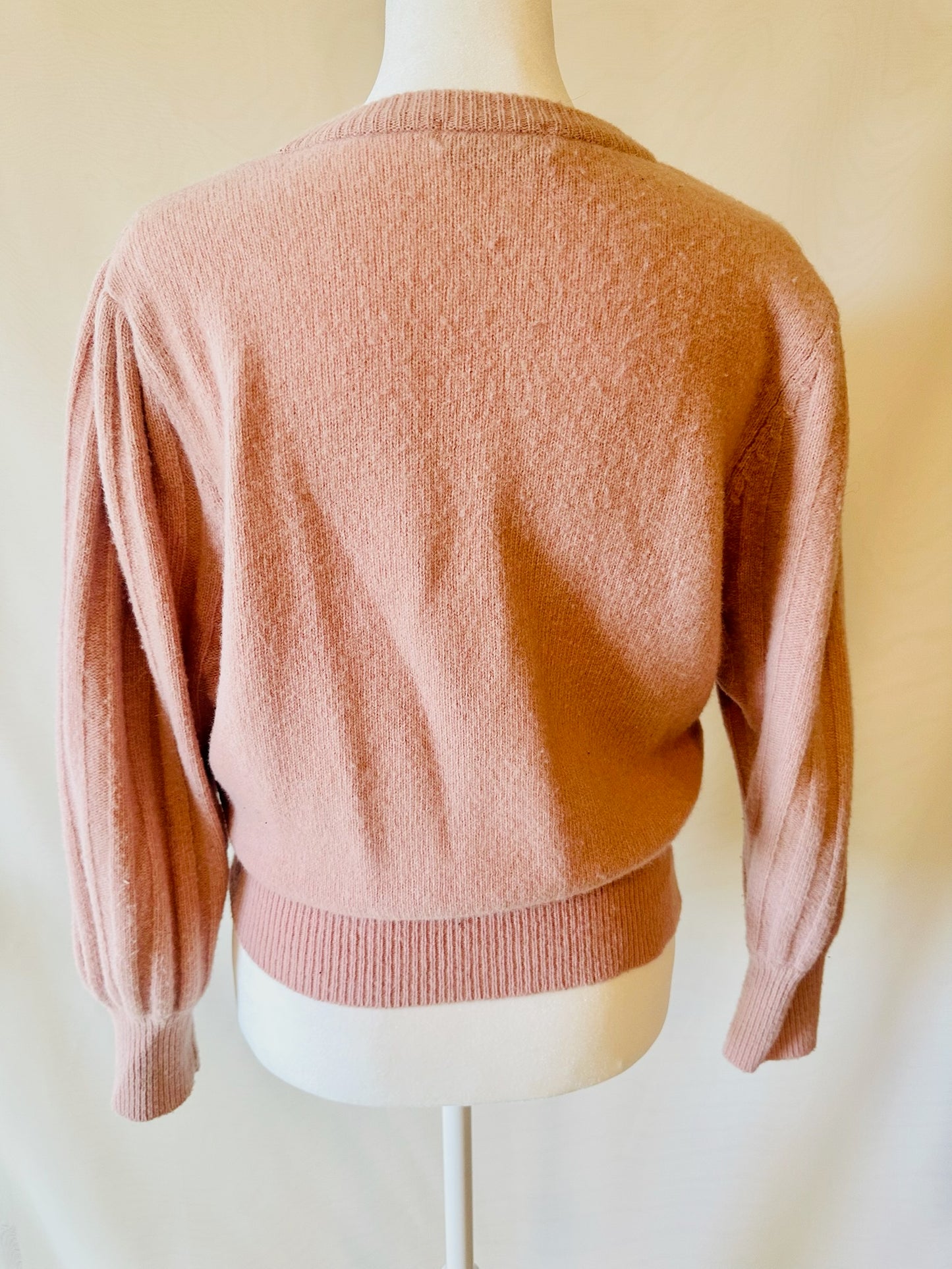Light Pink Vintage Cardigan | Size Large