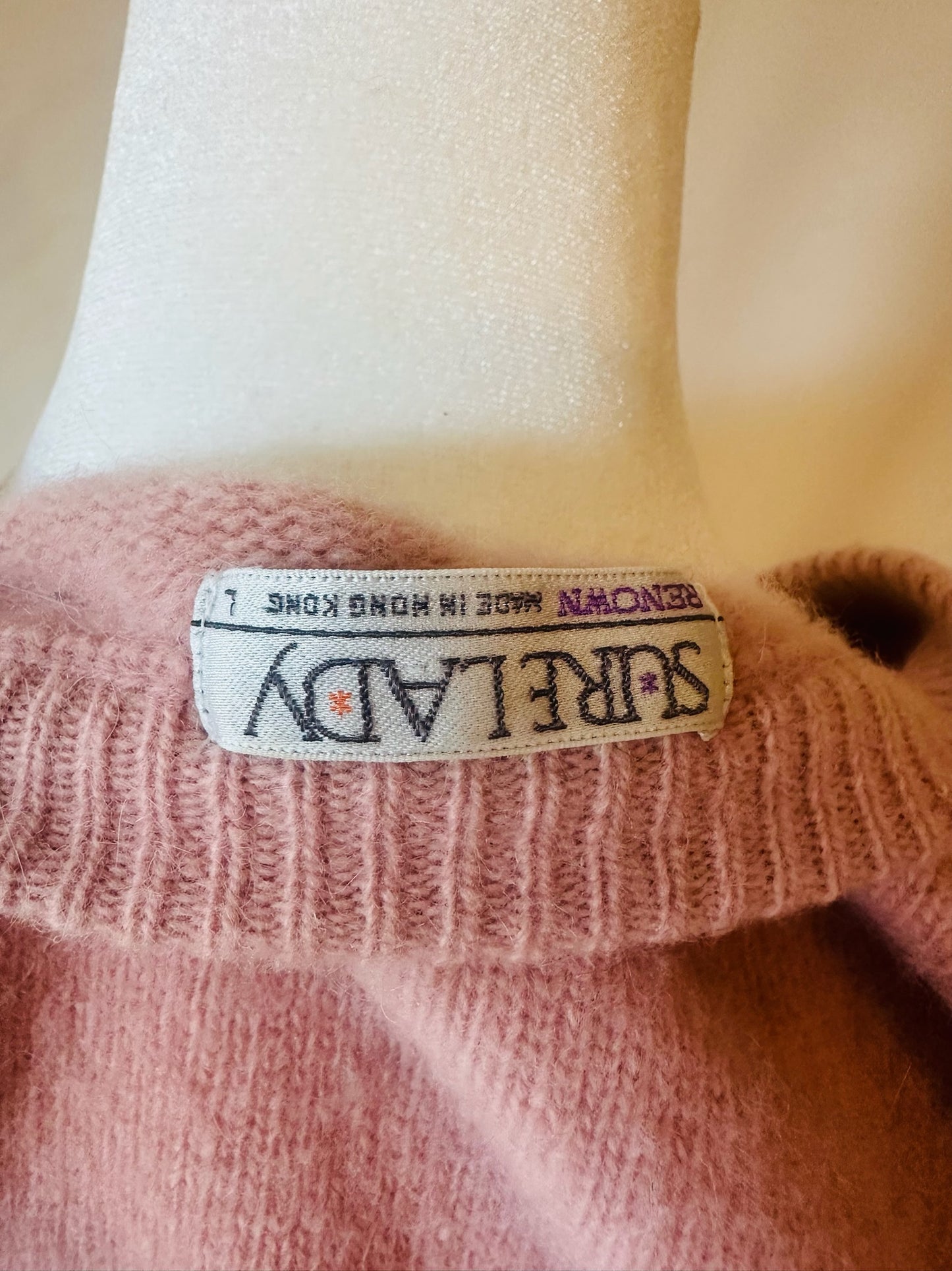 Light Pink Vintage Cardigan | Size Large