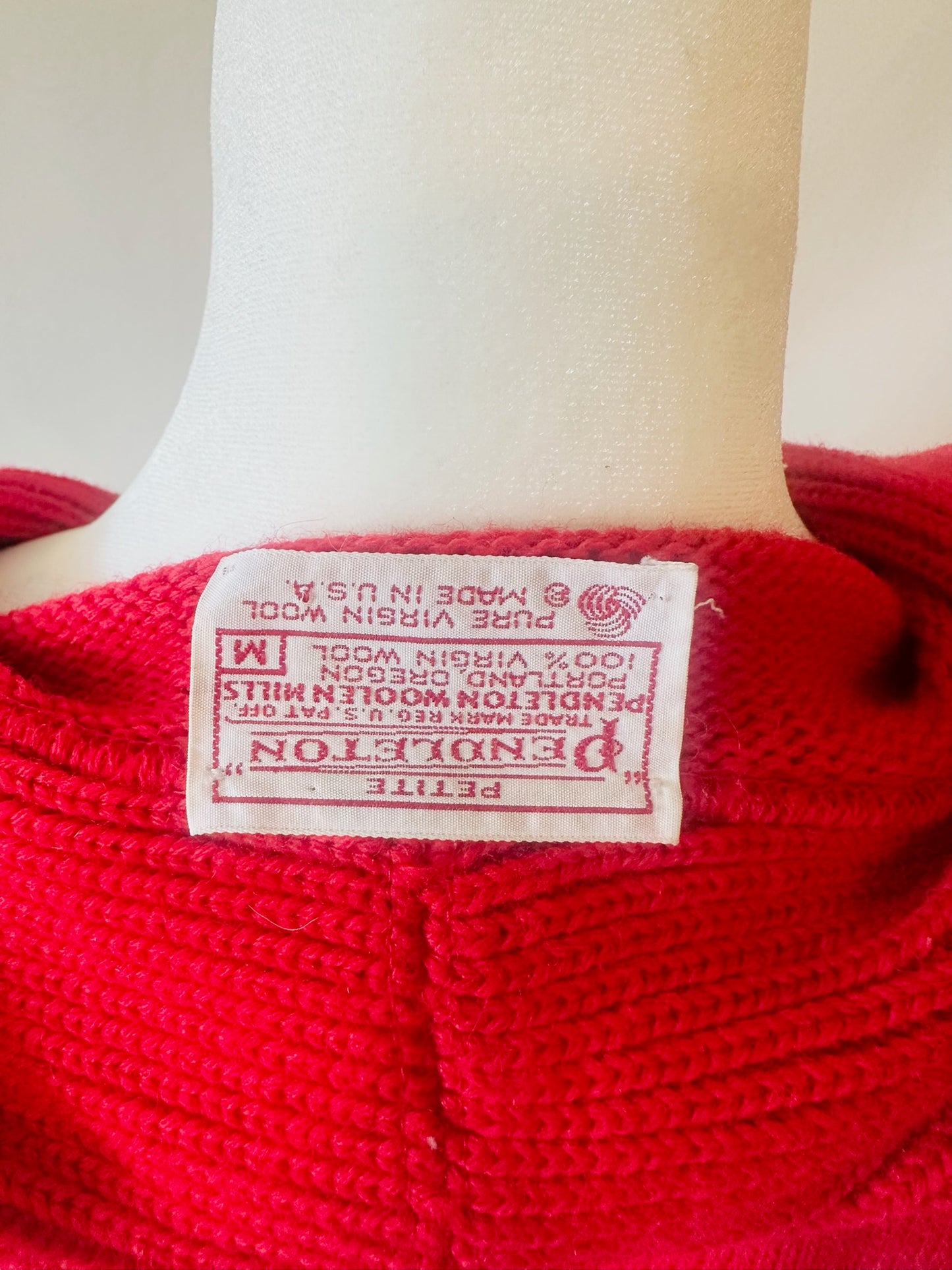 Vintage Petite Pendleton Wool Sweater | Medium
