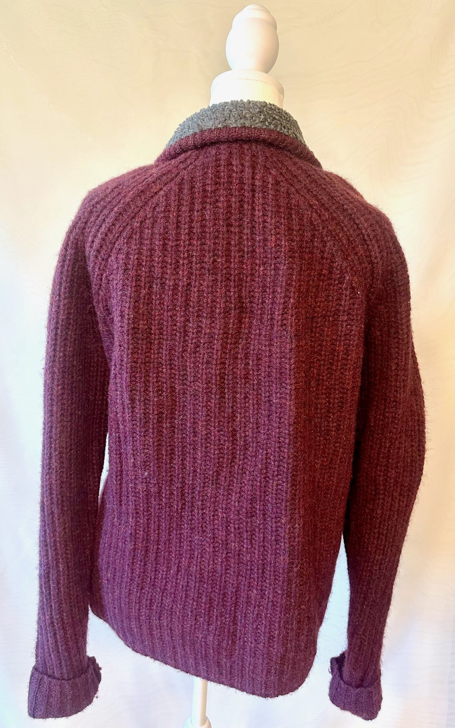 Dark Red Woolrich Button Up Jacket | Size Large