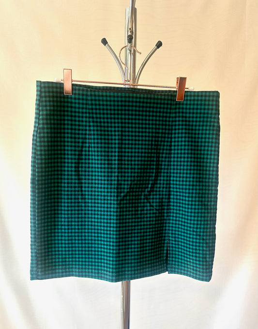Green Plaid Skirt | Size Large