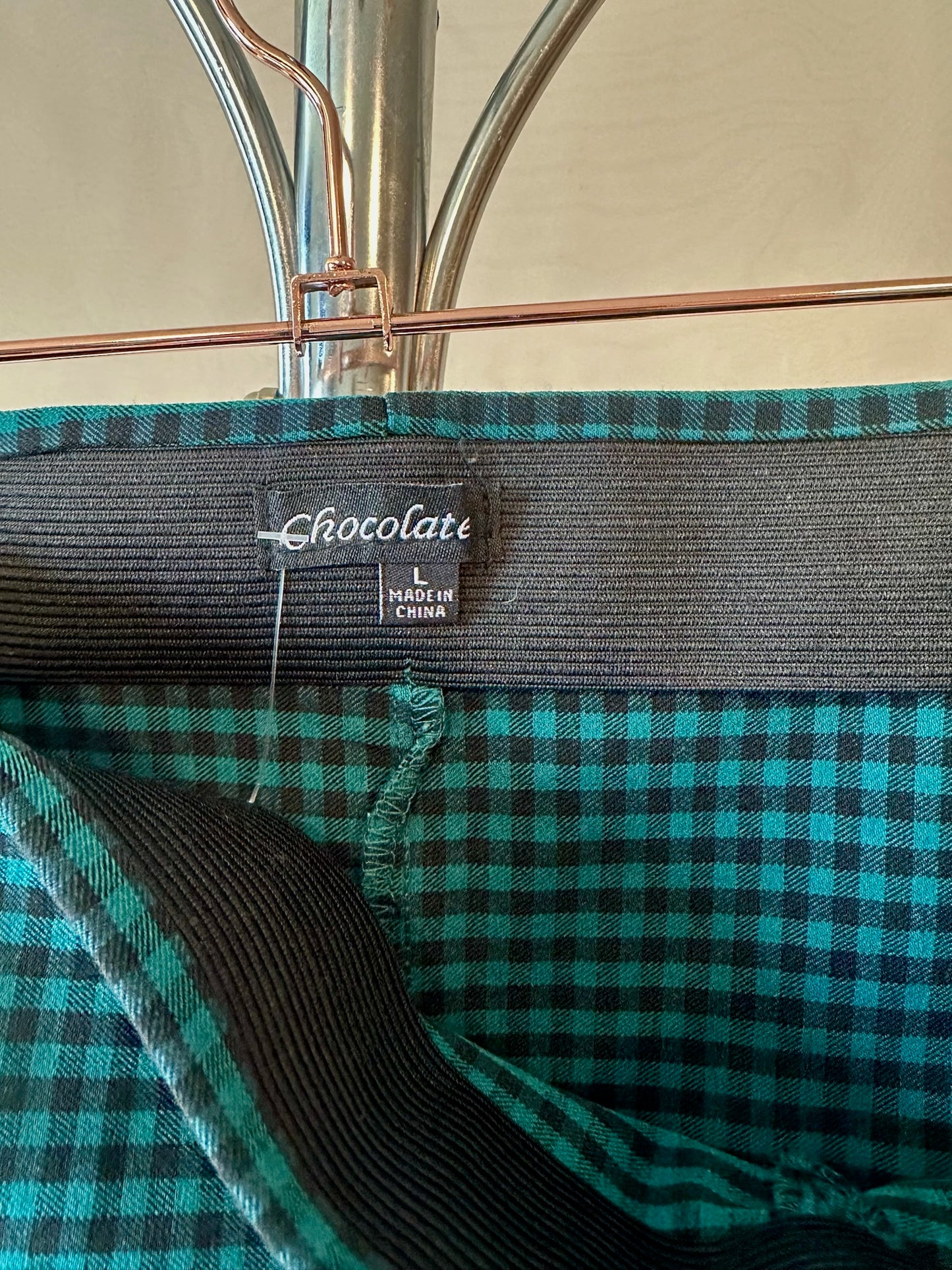 Green Plaid Skirt | Size Large