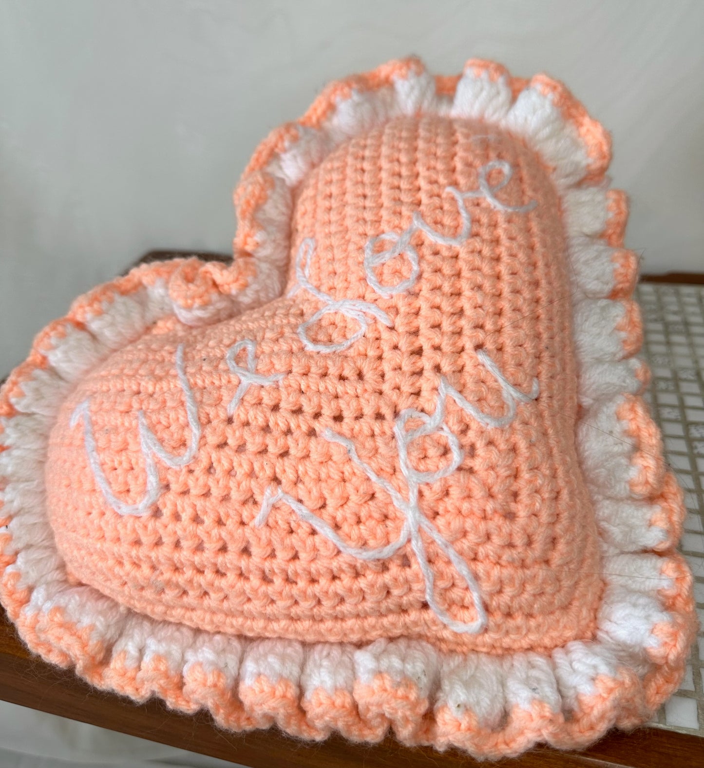 We Love You Handmade Heart Pillow