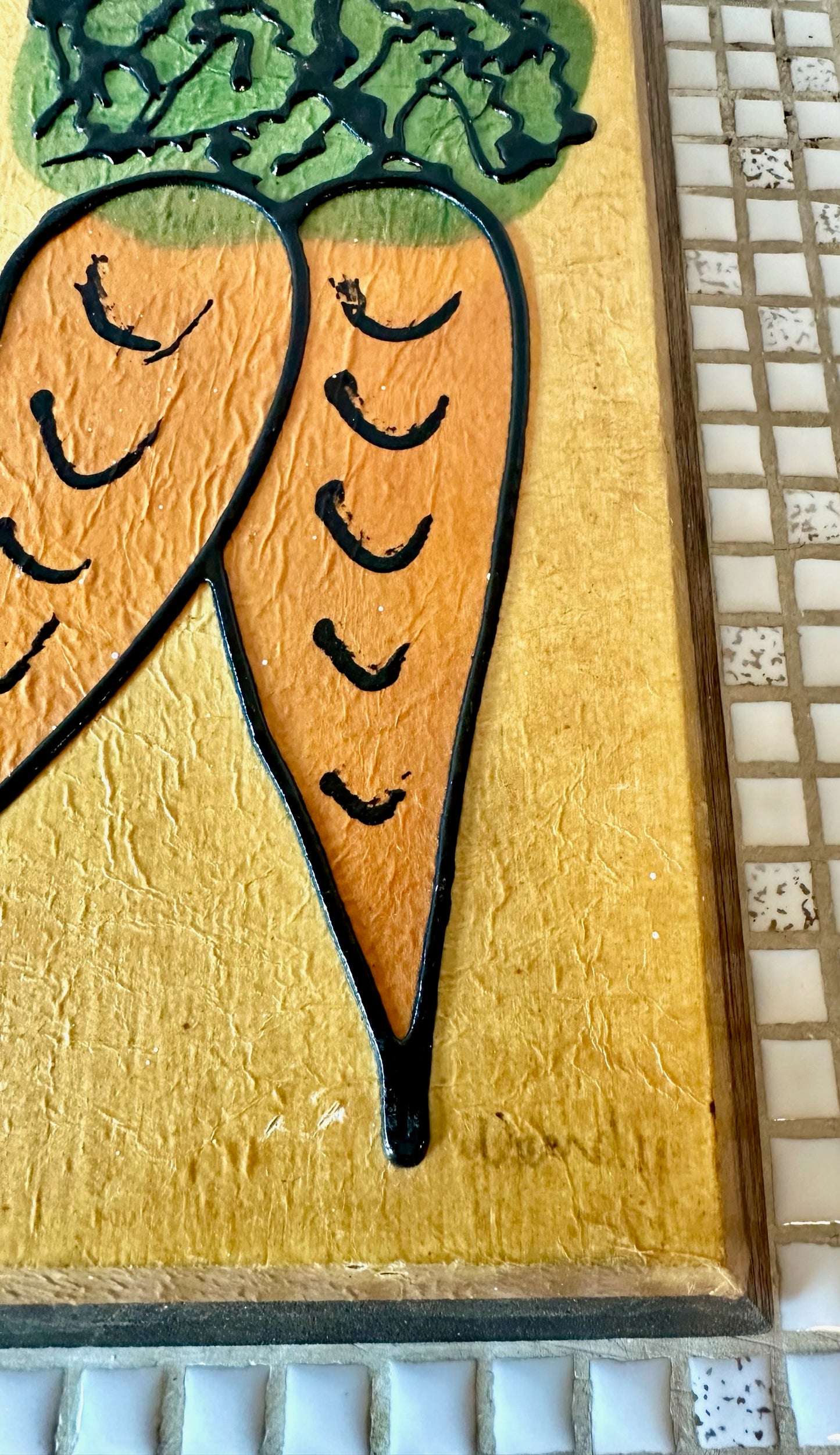 1972 Handcrafted Vintage Wooden Kitchen Art