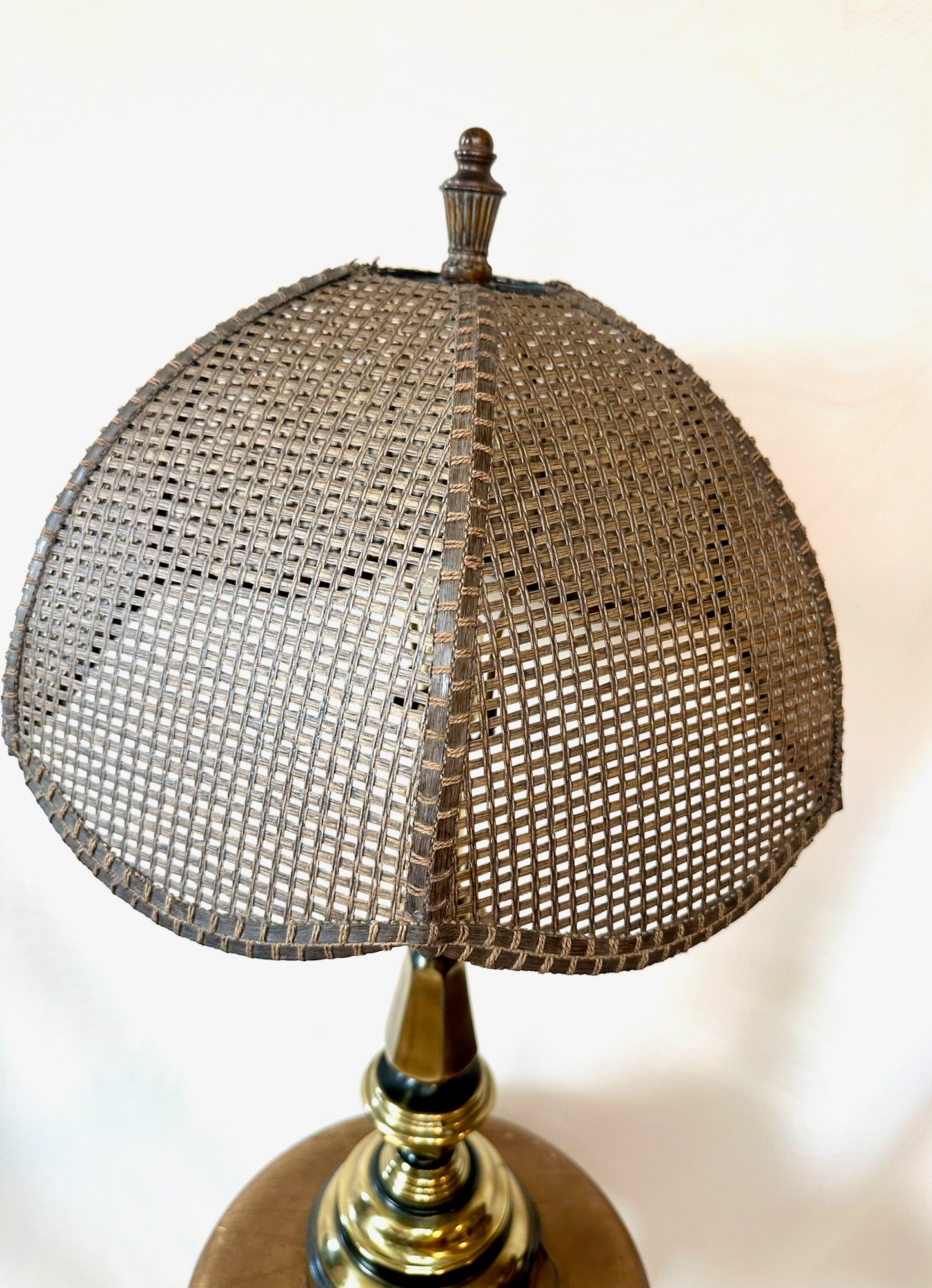 Brass Wicker Lamp