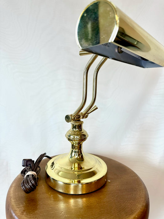 Adjustable Gold Bankers Desk Lamp