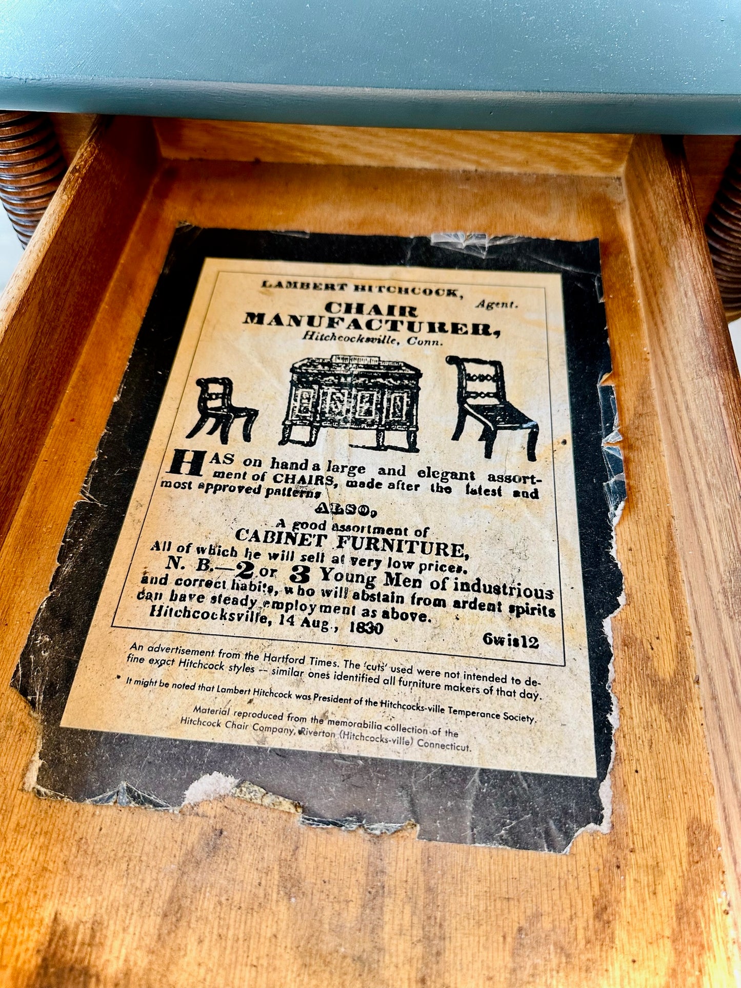 Detailed Green Top Wooden Table | Local Pickup Only