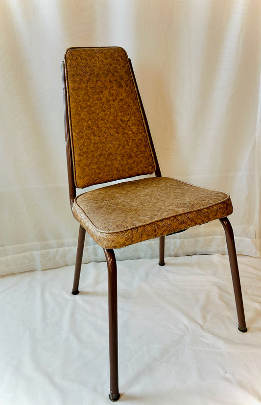 Vintage Cushioned Metal Chair | Local Pickup Only