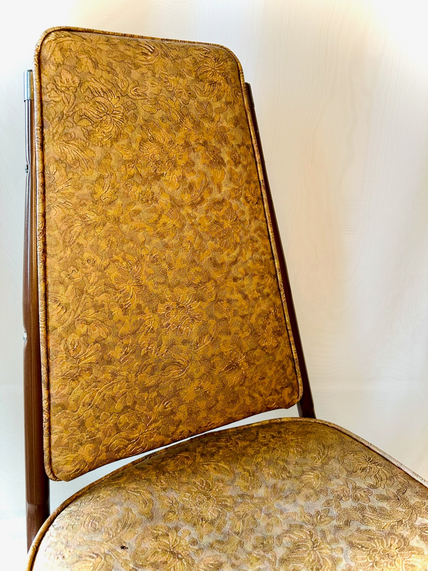 Vintage Cushioned Metal Chair | Local Pickup Only