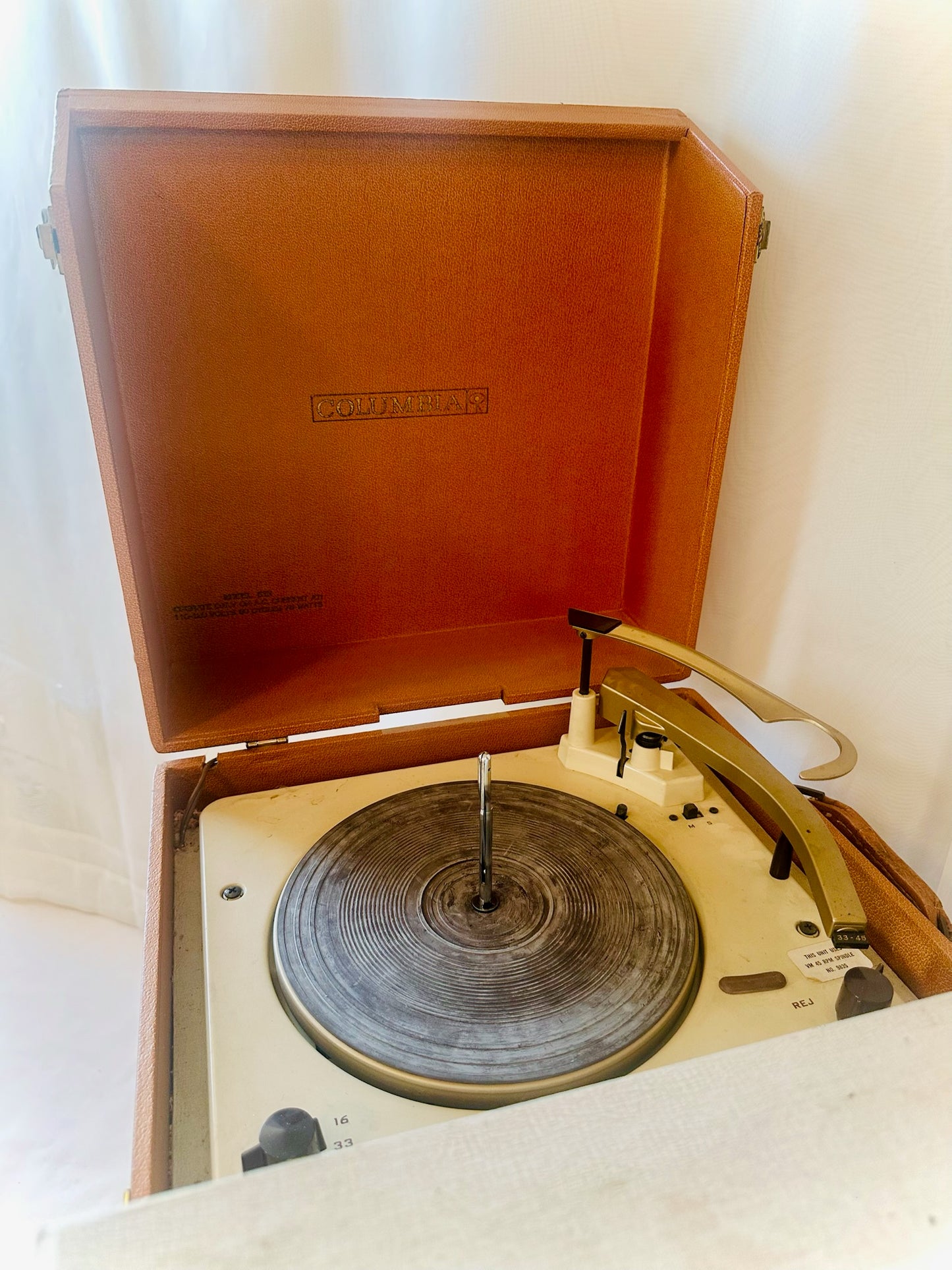 Orange Columbia Tube Amp Record Player | Local Pickup Only