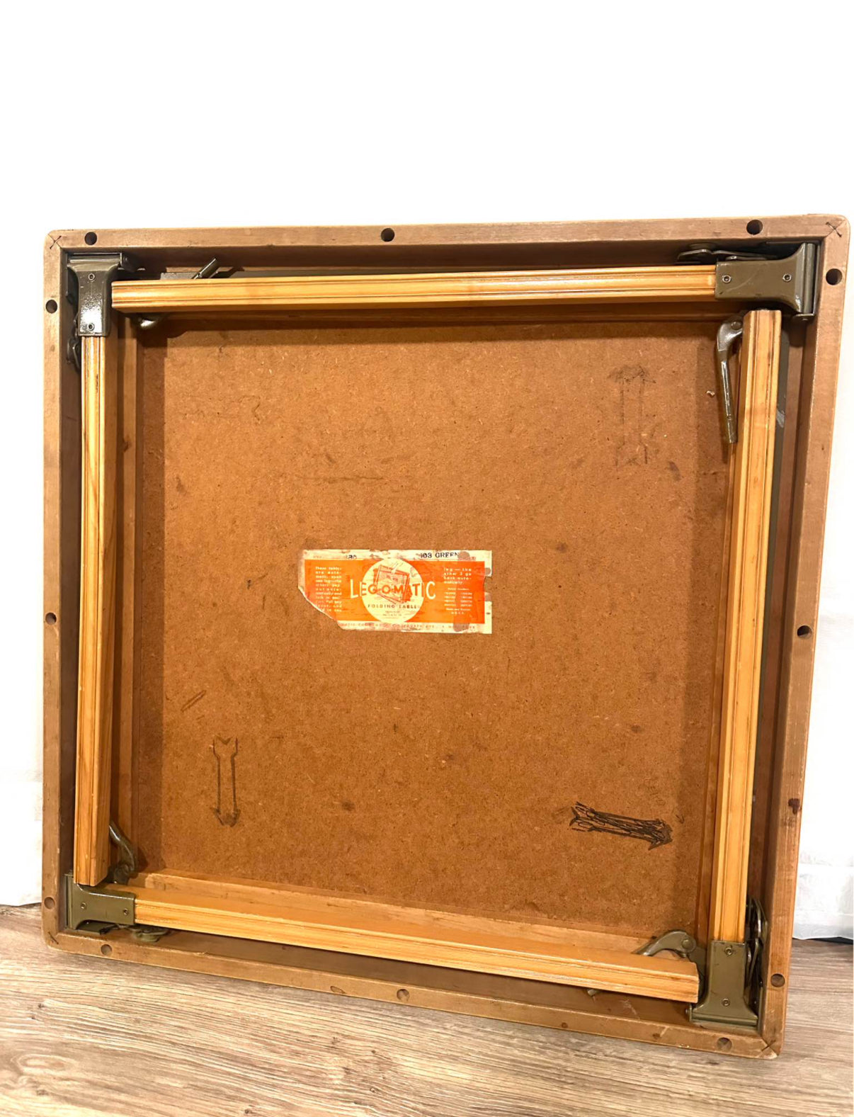 Leg-O-Matic vintage wood table + 3 folding chairs | Local Pickup Only