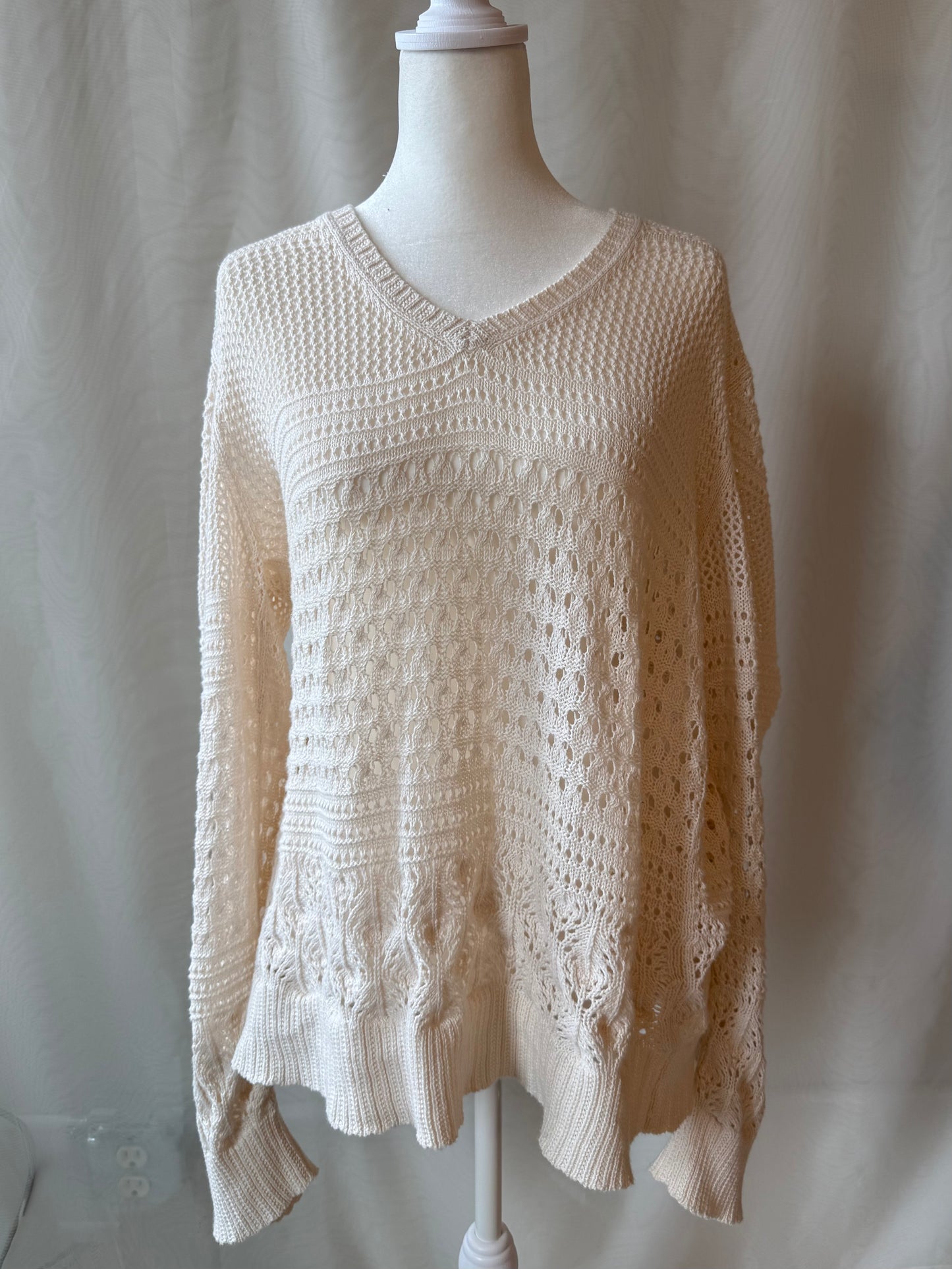 Cream Knit Sweater | L/XL