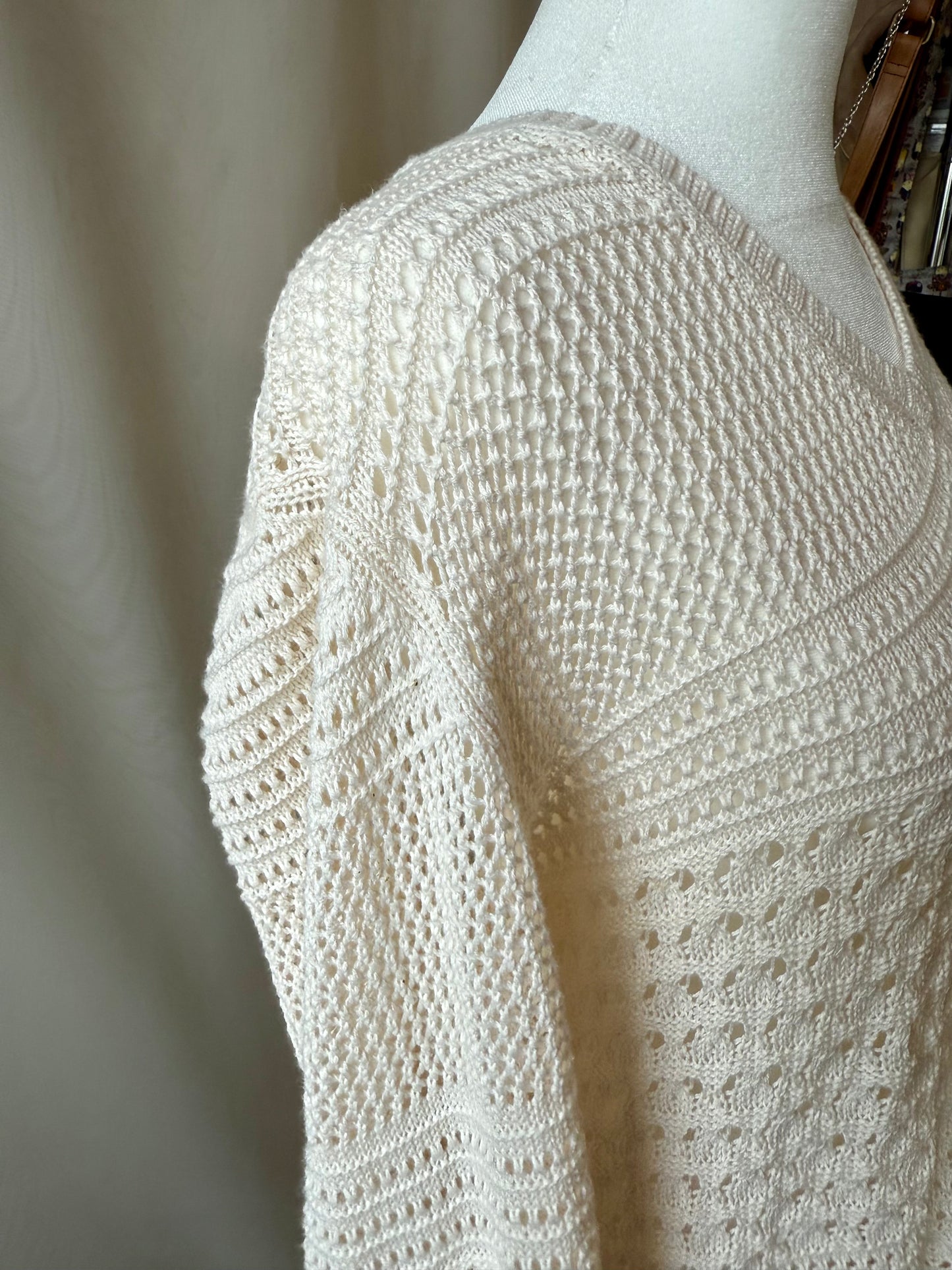 Cream Knit Sweater | L/XL