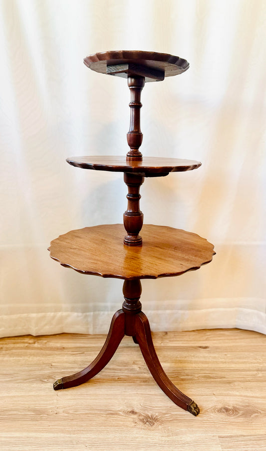 Mahogany Dumbwaiter Table | Local Pickup Only