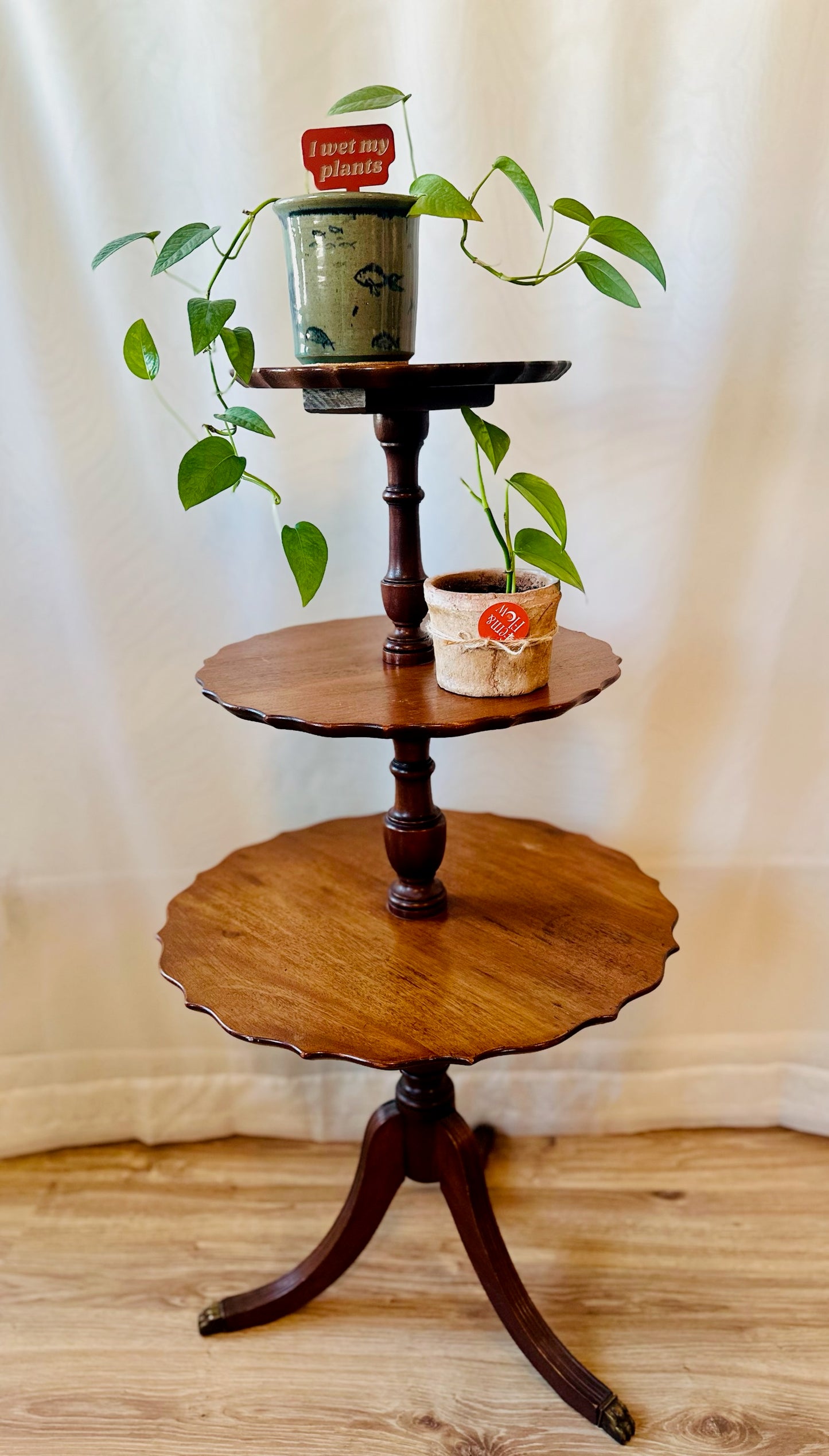 Mahogany Dumbwaiter Table | Local Pickup Only