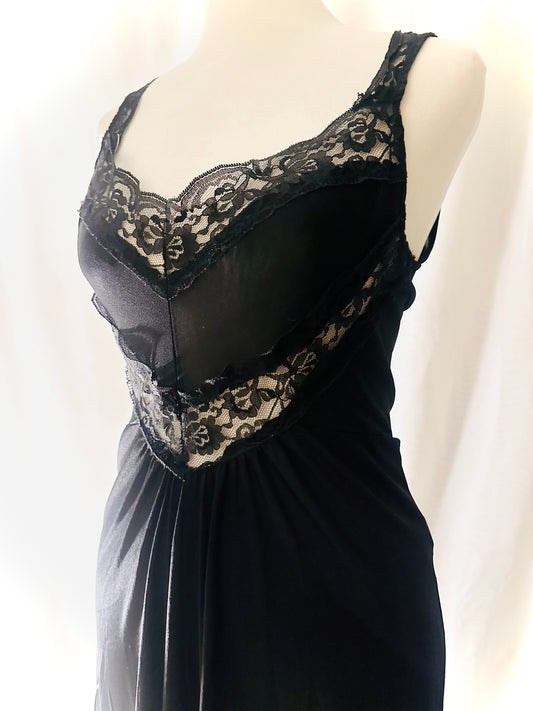 Vintage Black Nightgown