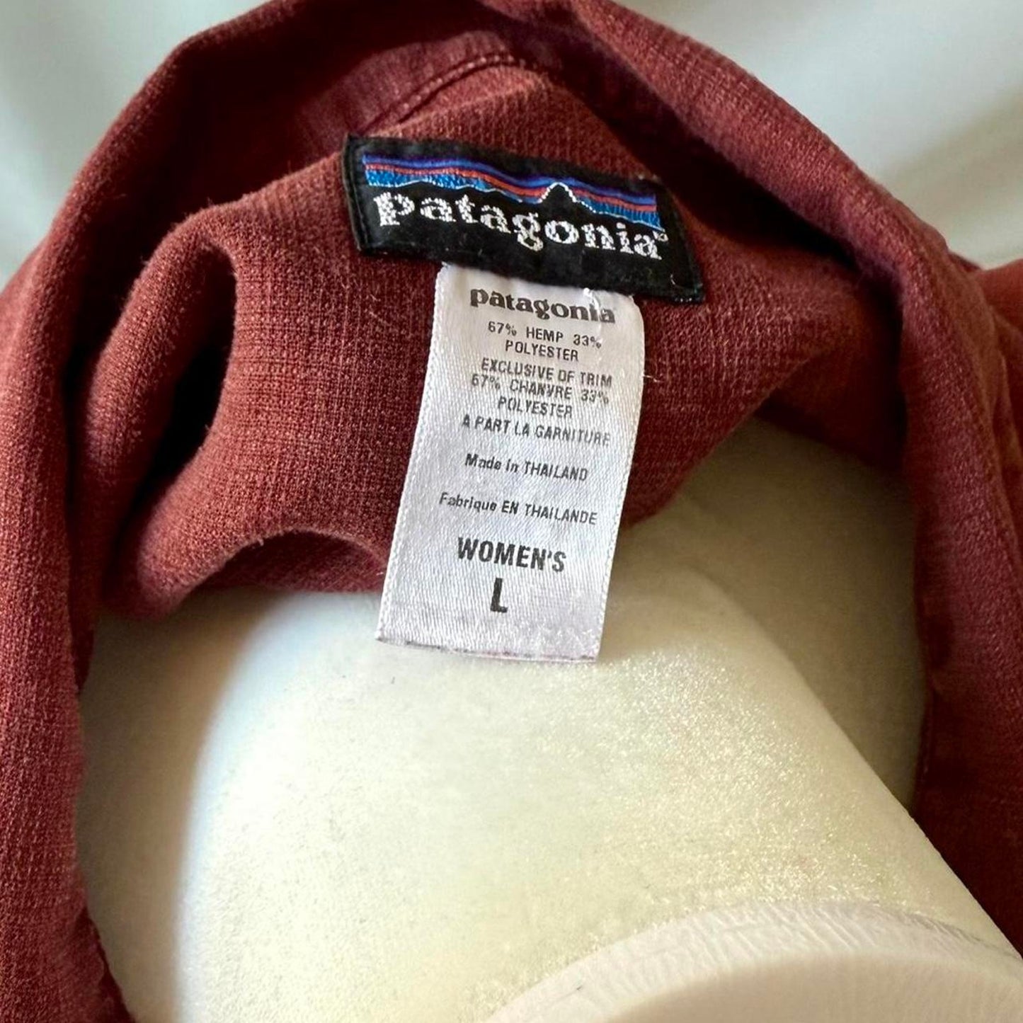 Womens embroidered patagonia button up shirt