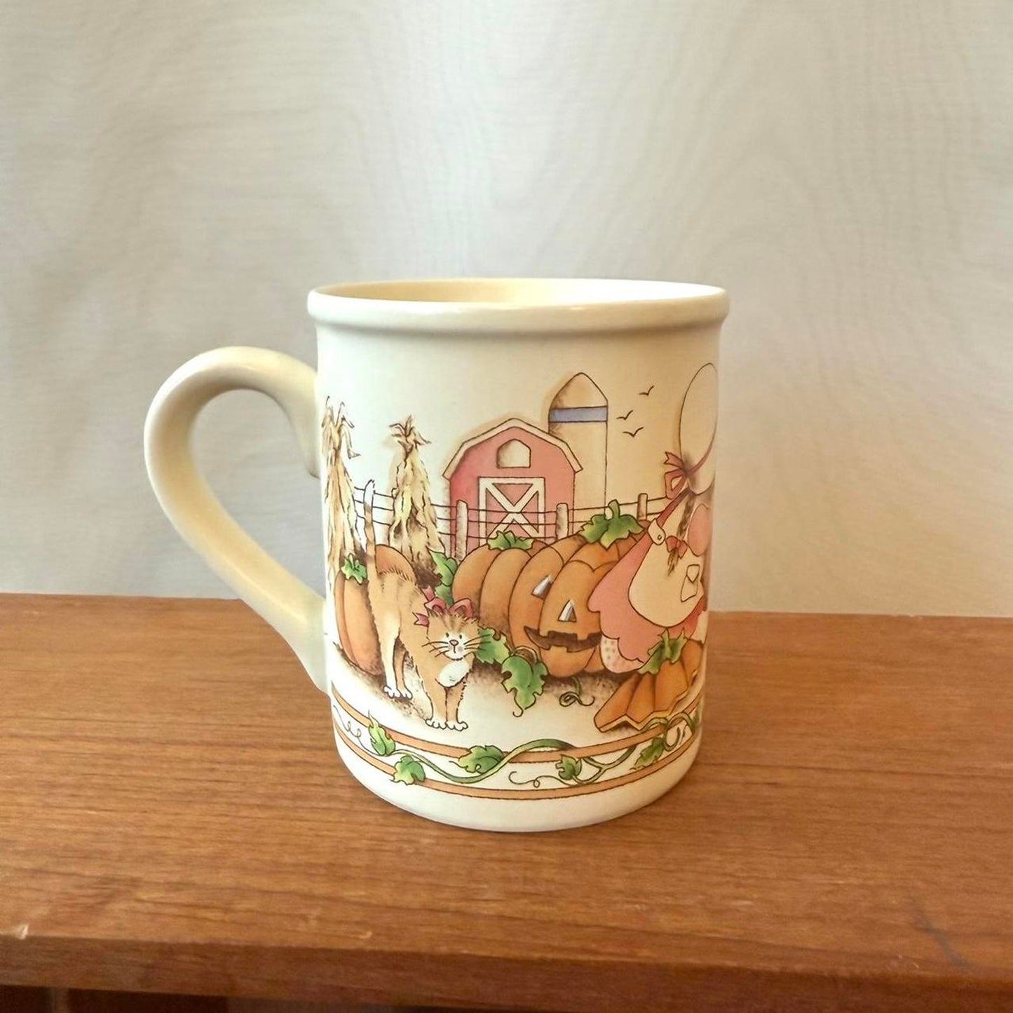 1990s fall harvest halloween mug