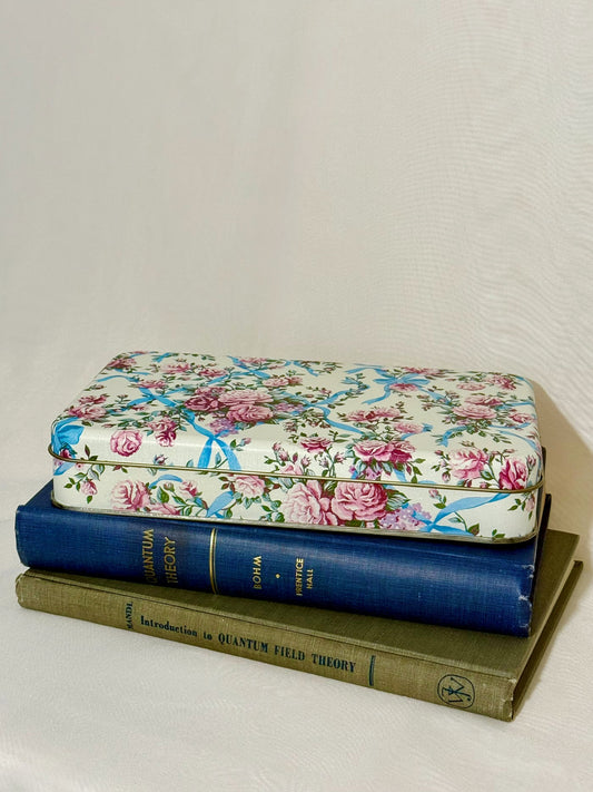 Ribbon & Rose Flat Tin