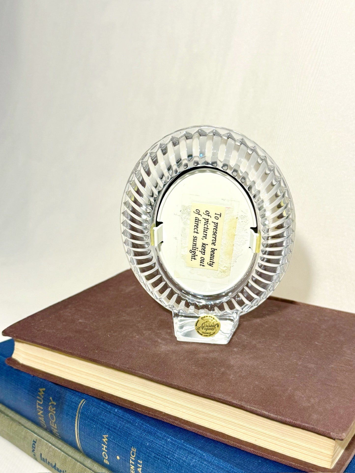 Pressed Flowers in Small Vintage Crystal Frame