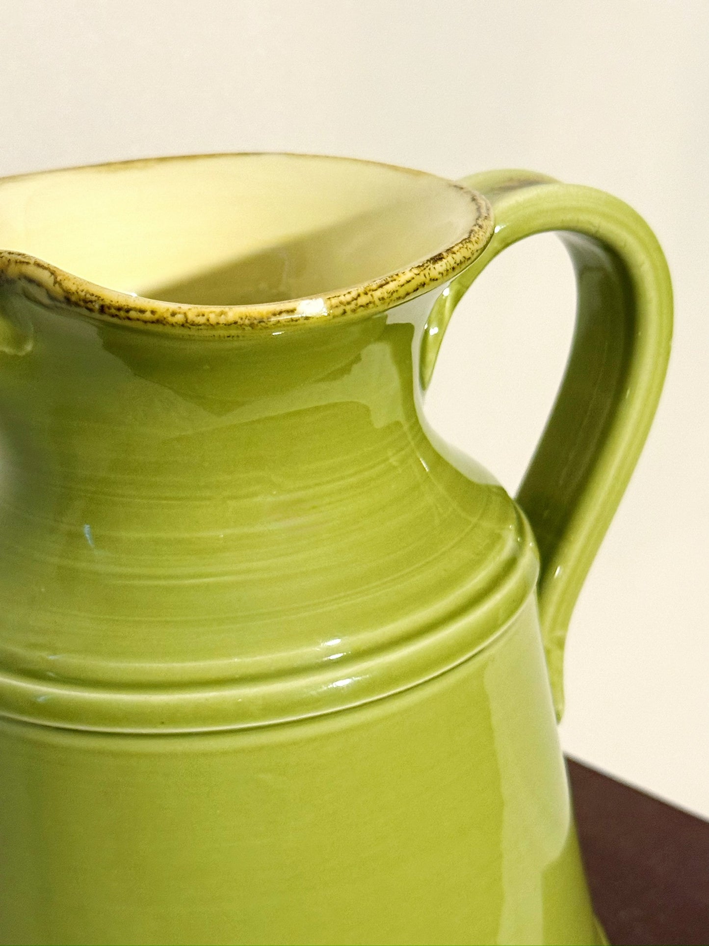 Italian Green Glazed Pitcher