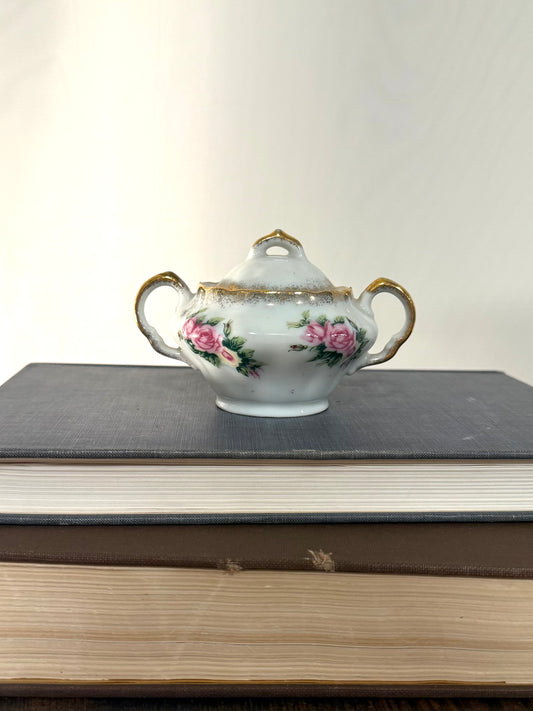 Vintage Floral Sugar Dish