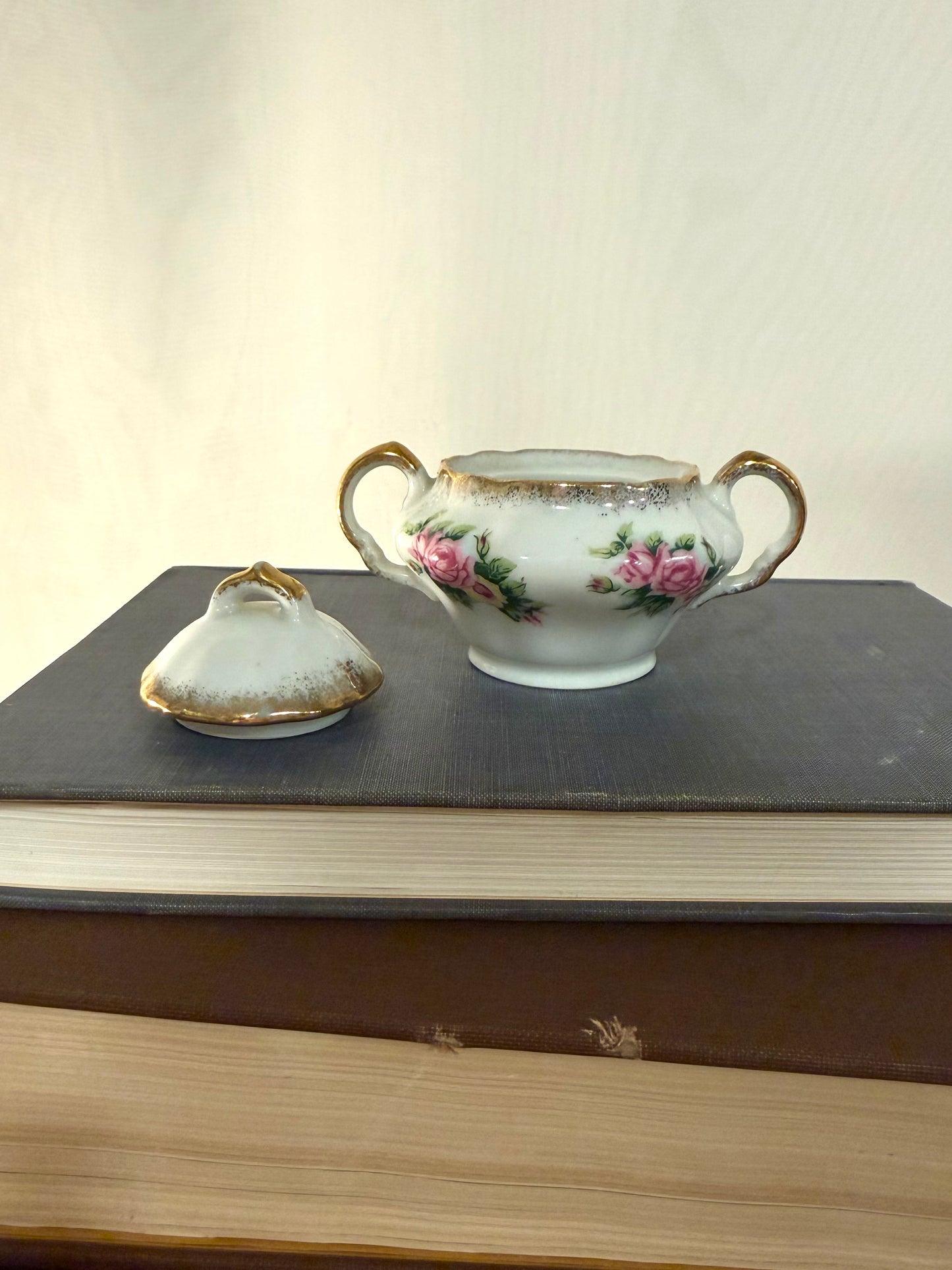 Vintage Floral Sugar Dish