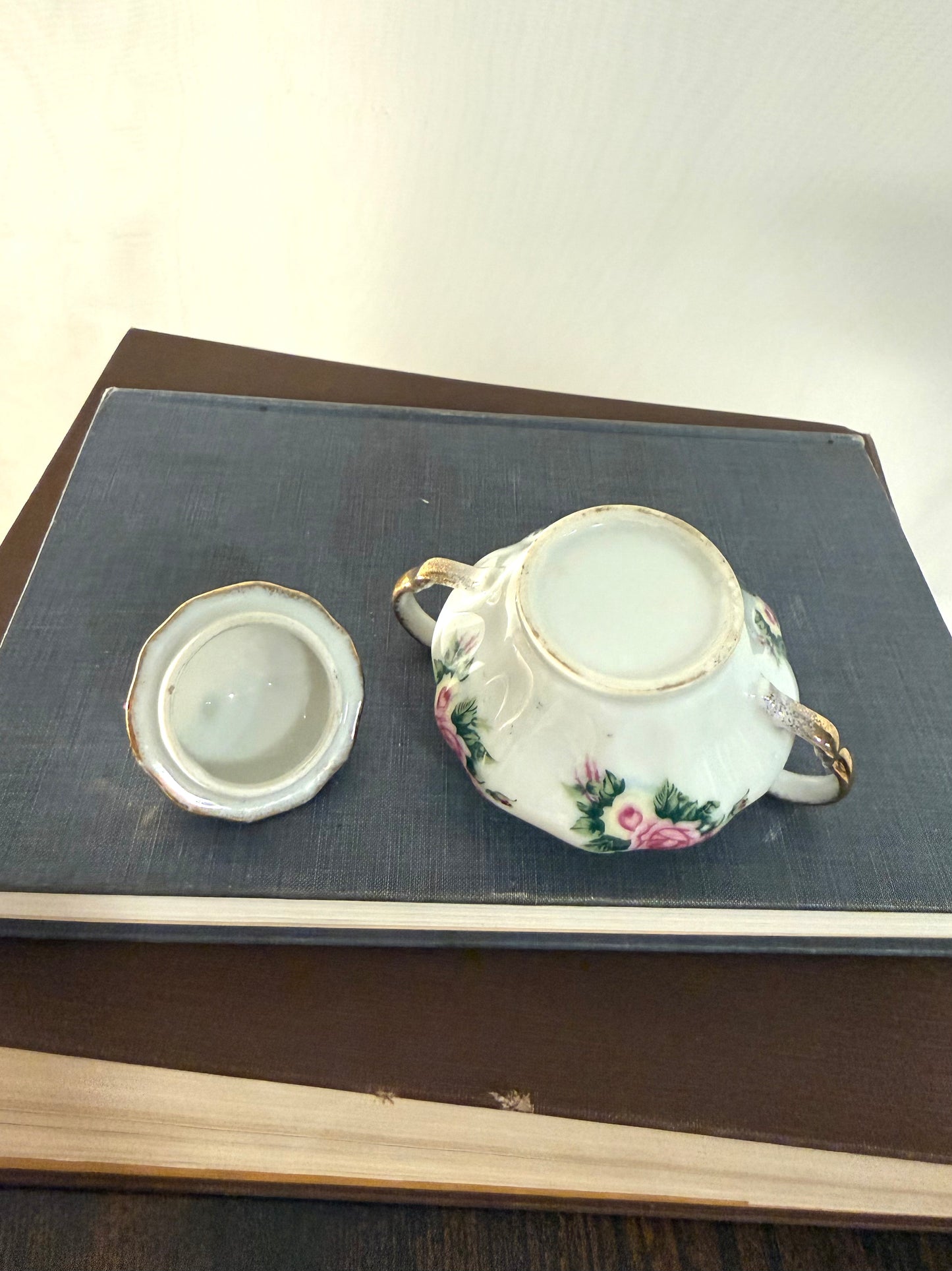 Vintage Floral Sugar Dish
