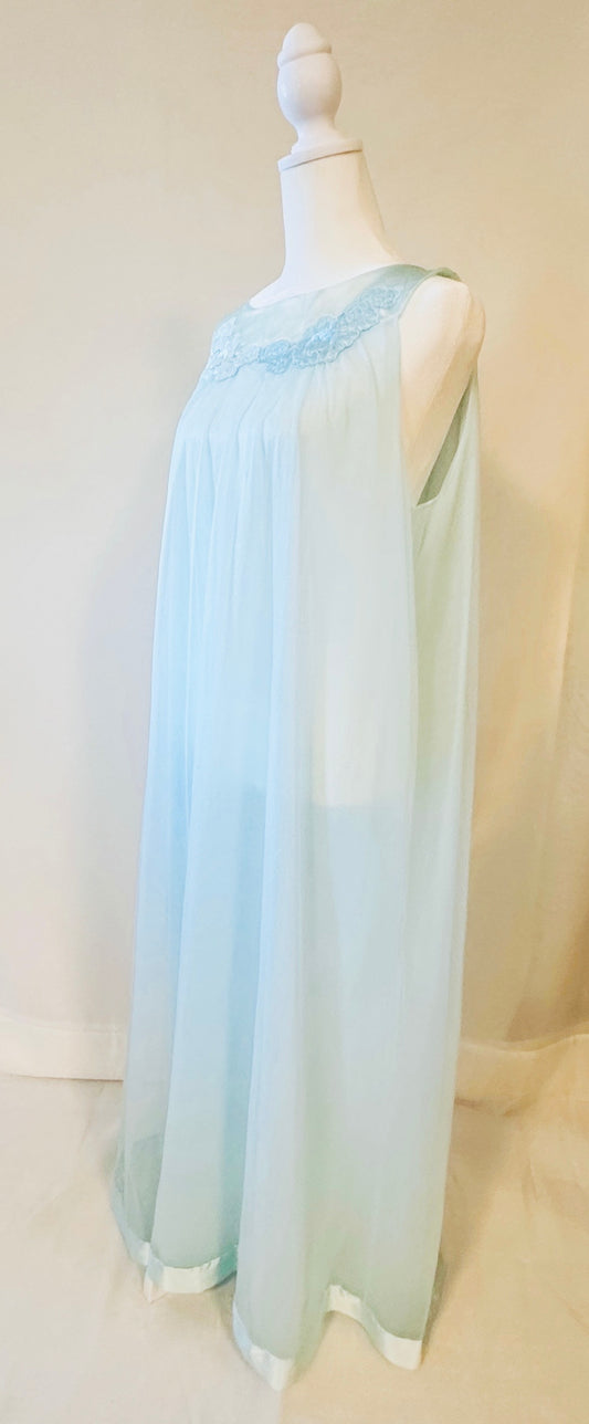 Gossard Artemis Long Blue Nightgown | Size Small/Medium