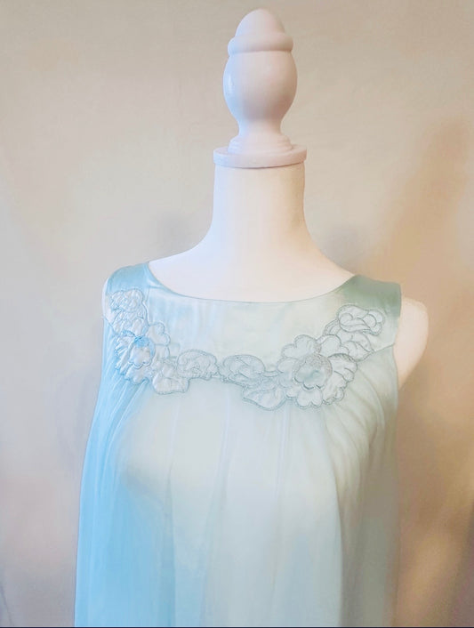 Gossard Artemis Long Blue Nightgown | Size Small/Medium
