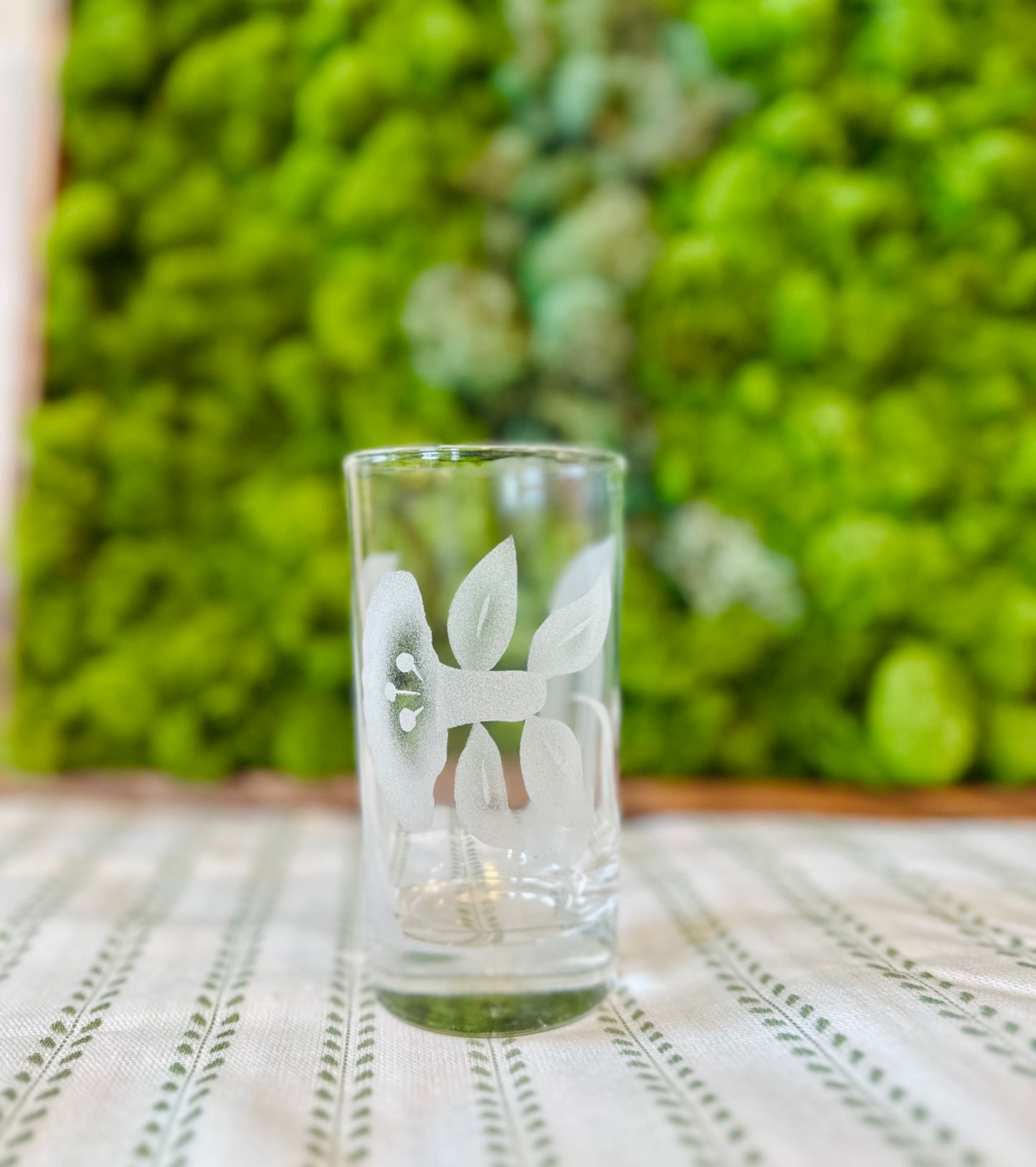 Floral Etched Glassware