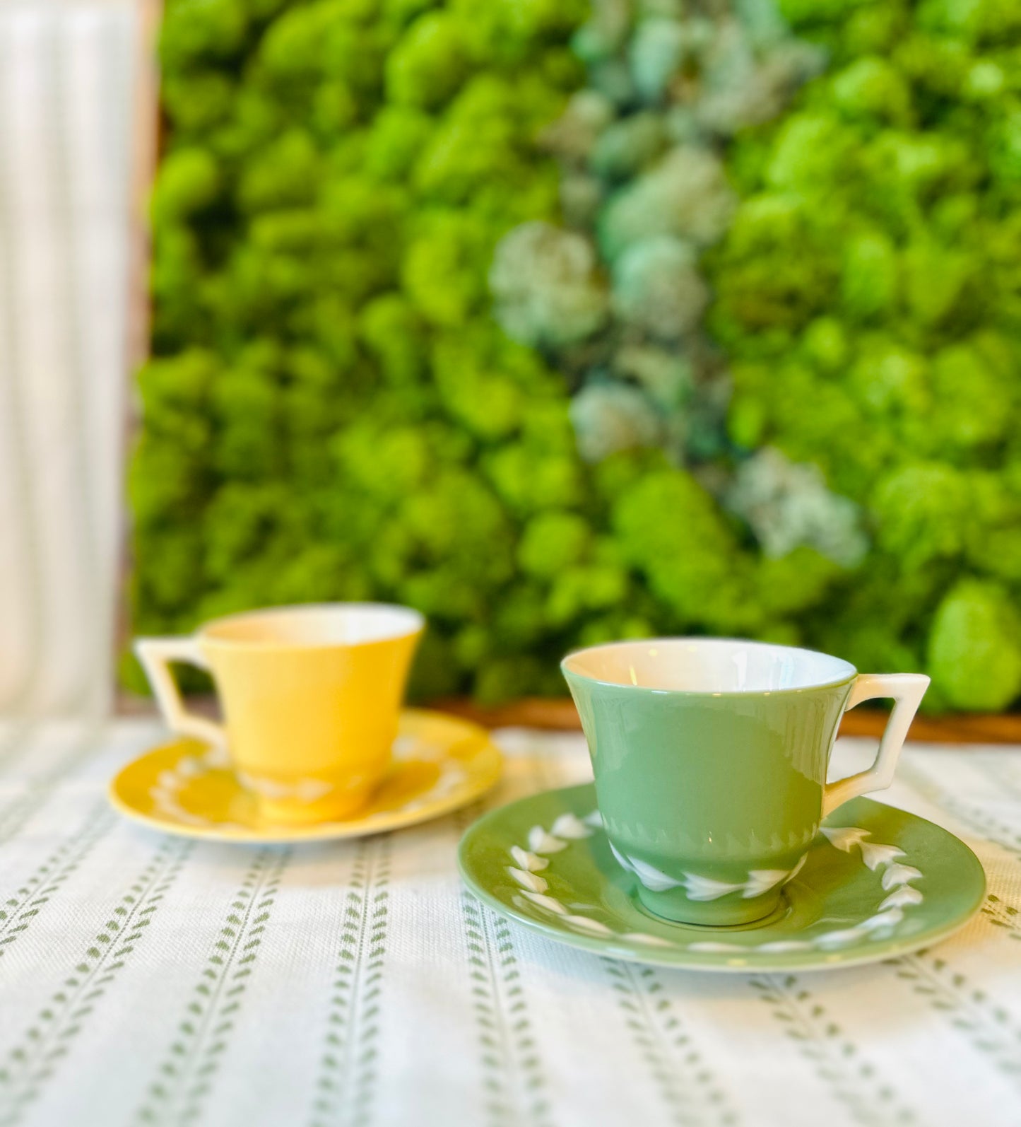 Set of Two Lenox Beltane Demitasse Cups and Saucers