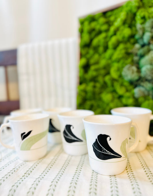 Corelle Black Orchid Coffee Mugs – Set of 6