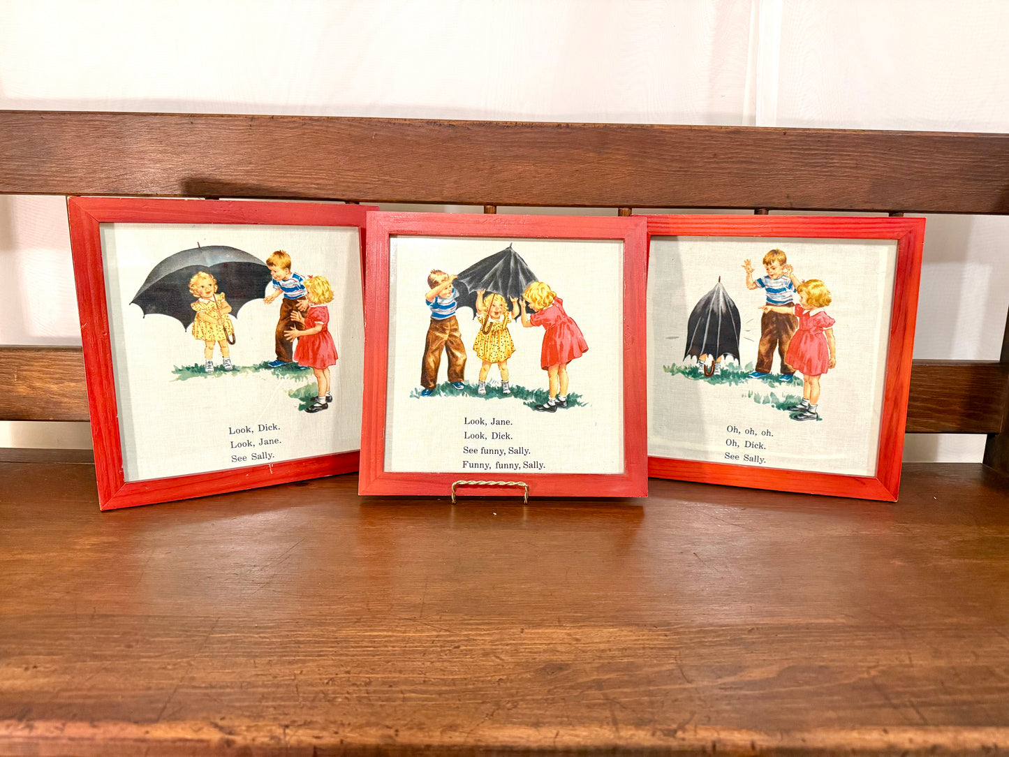 Set of Three Vintage Style Framed Art