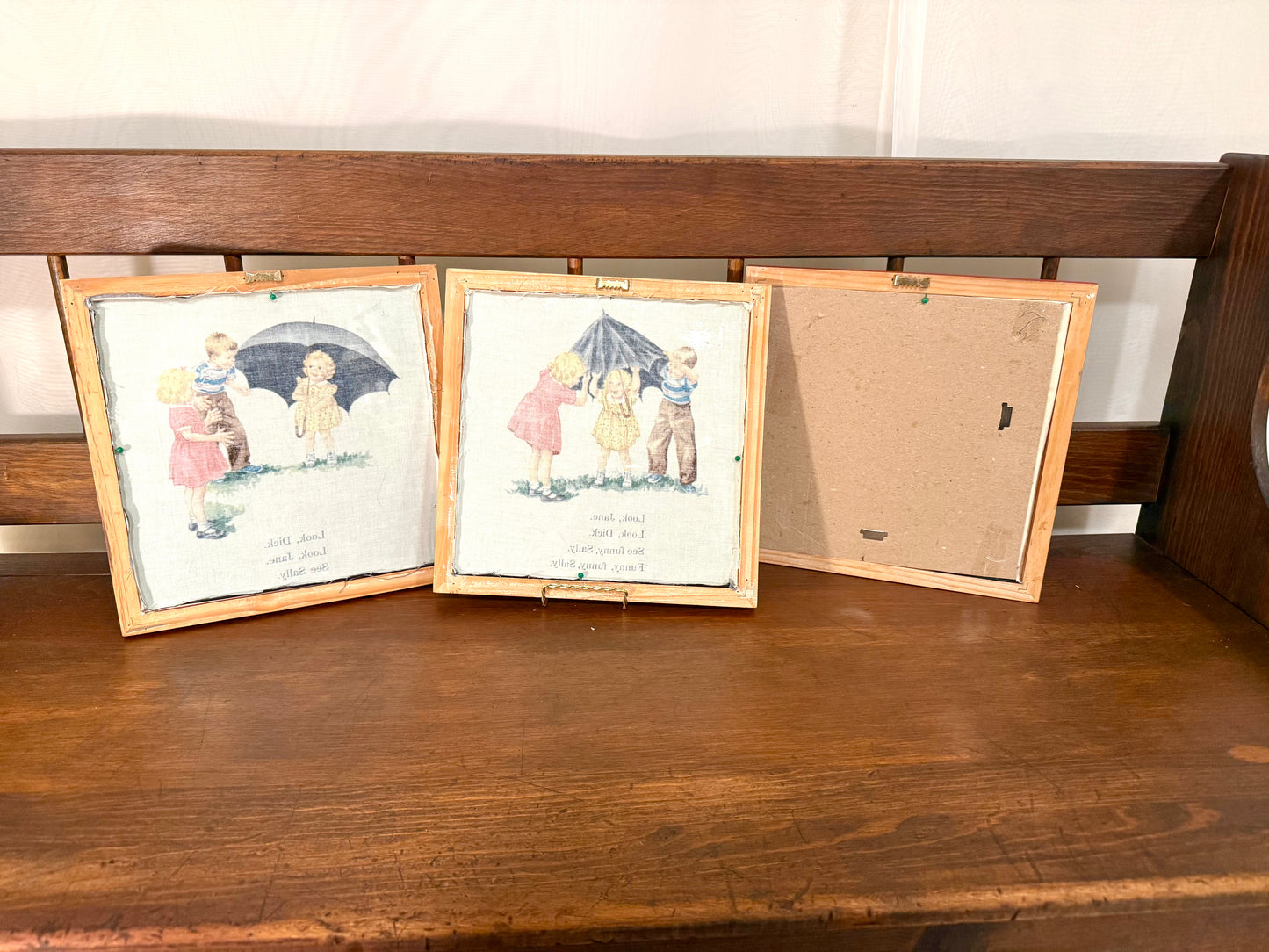 Set of Three Vintage Style Framed Art