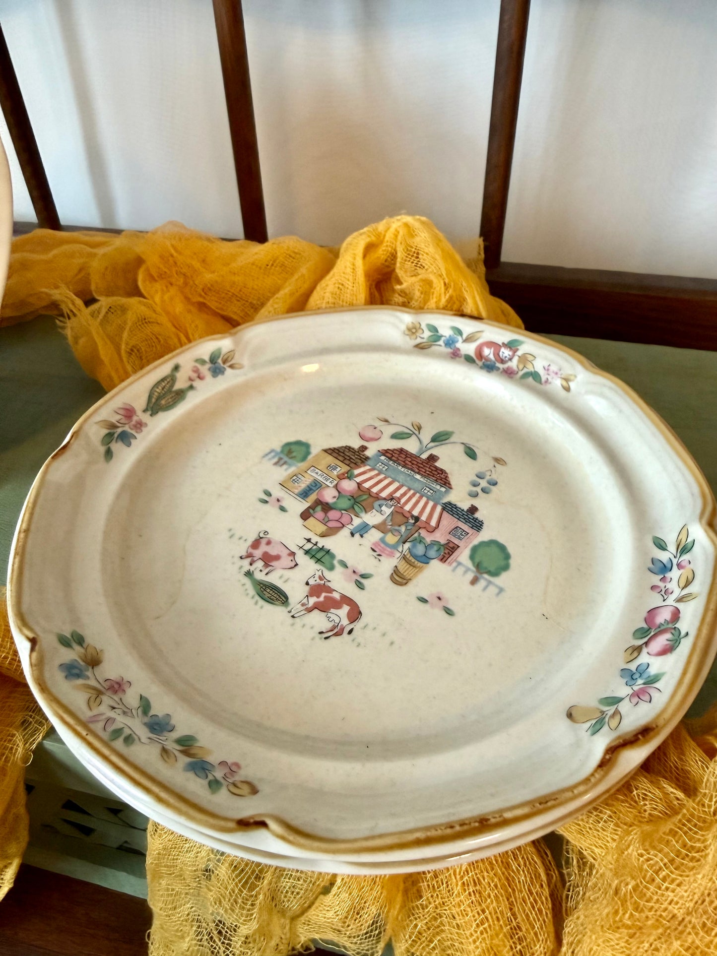 Set of 3 Heartland International Village Bread Plates