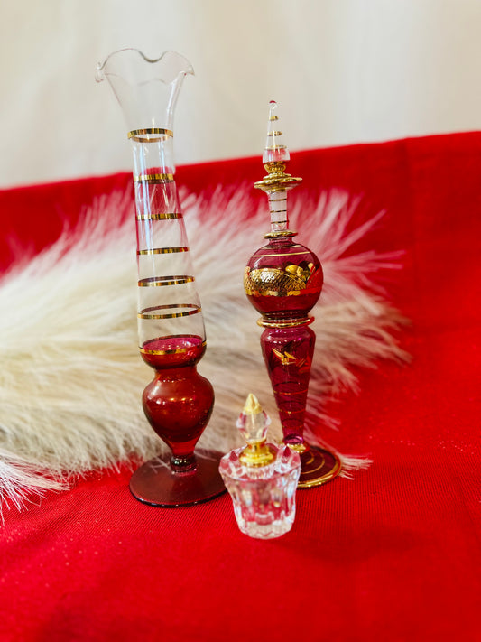 Set of Three Perfume Bottles