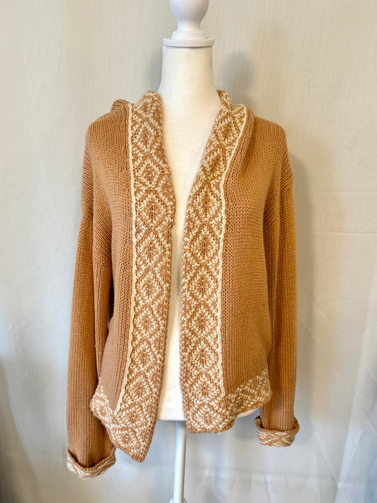 Orange & Cream Detailed Cardigan | Size M/L