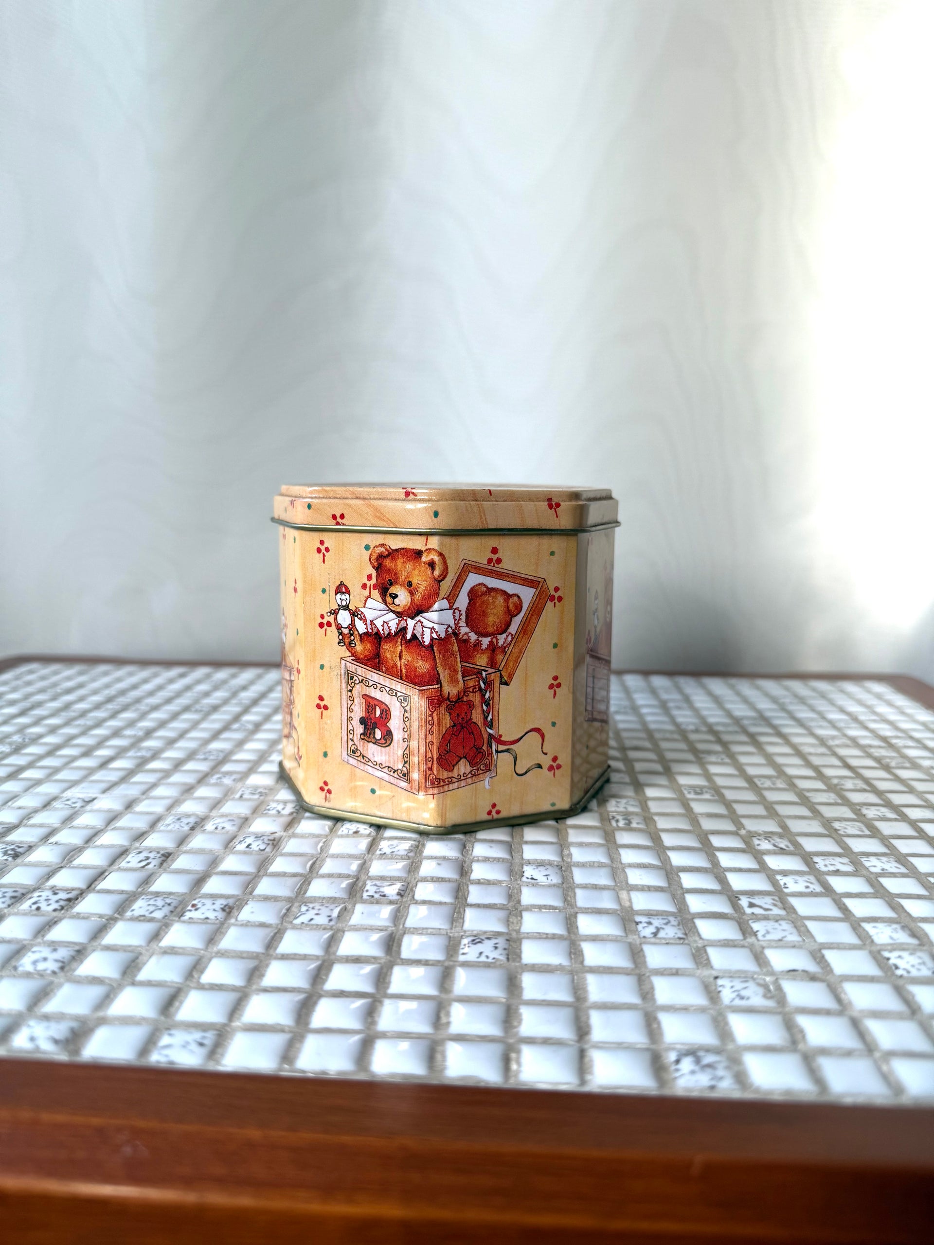 Vintage Teddy Bear Tin – Fern & Flow