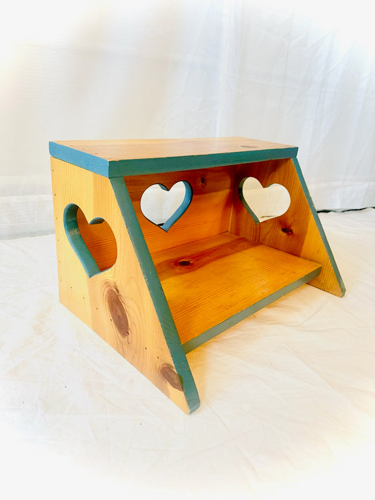 Wooden Heart Stool