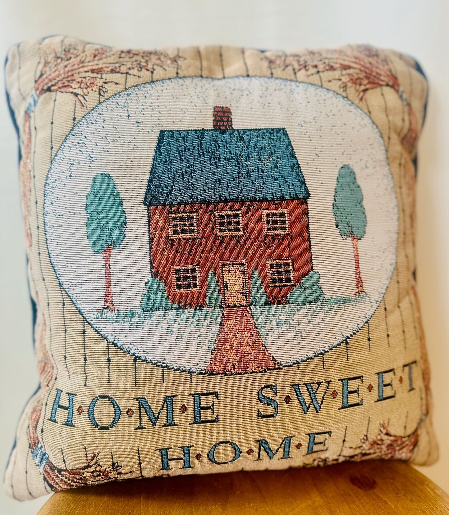 Home Sweet Home Needlepoint Pillow