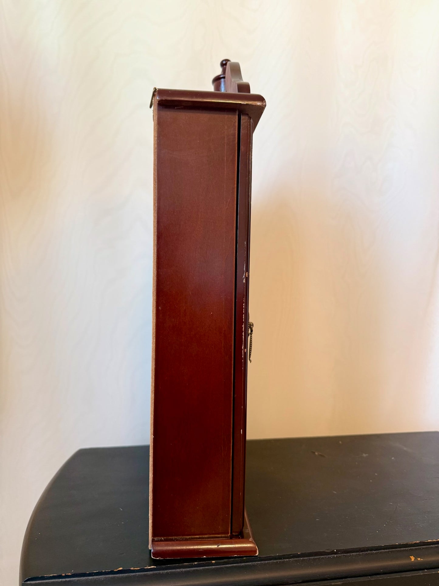 Vintage Wood Curio Trinket Cabinet