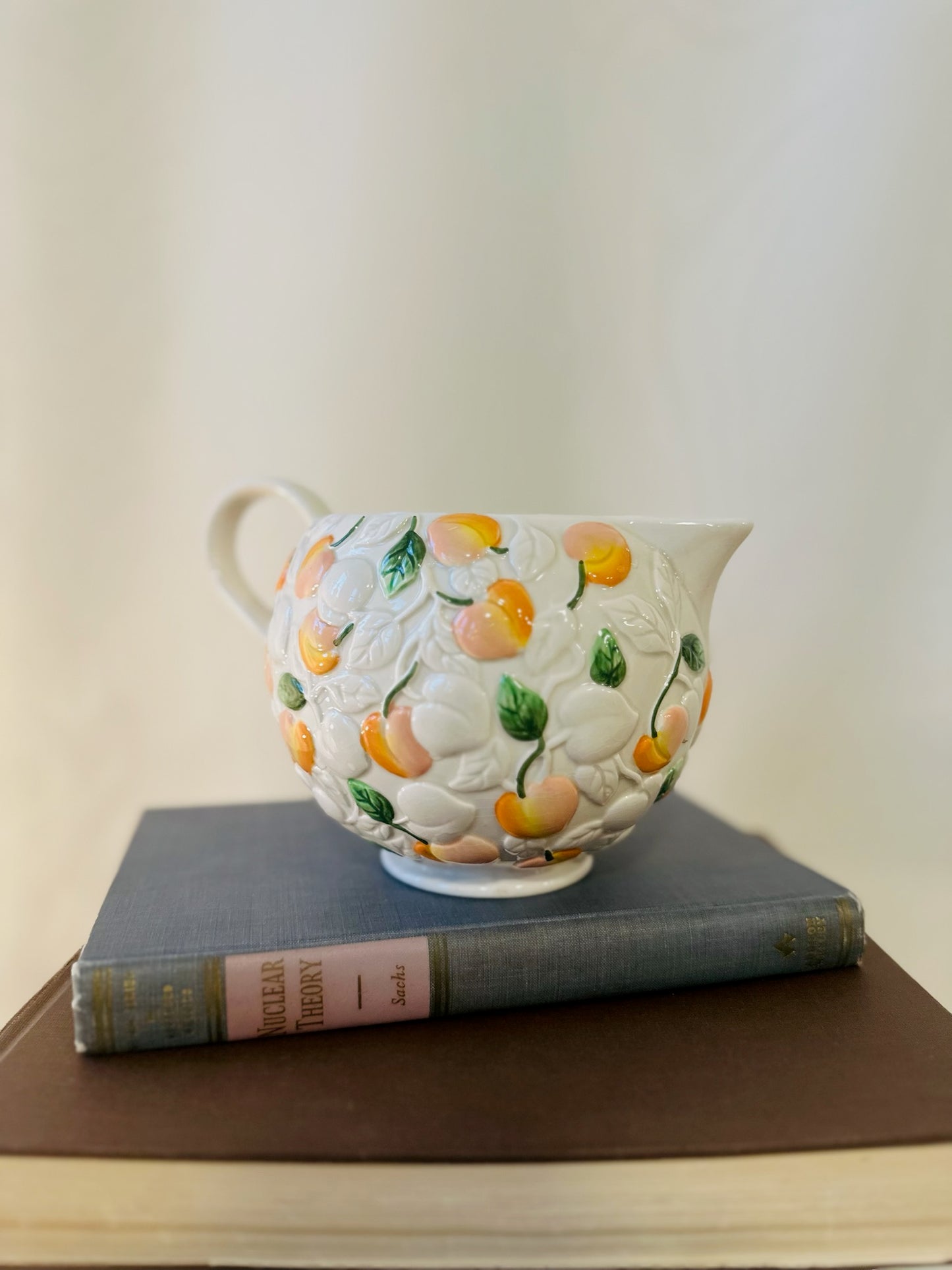 Claire Burke Ceramic Peach Pitcher